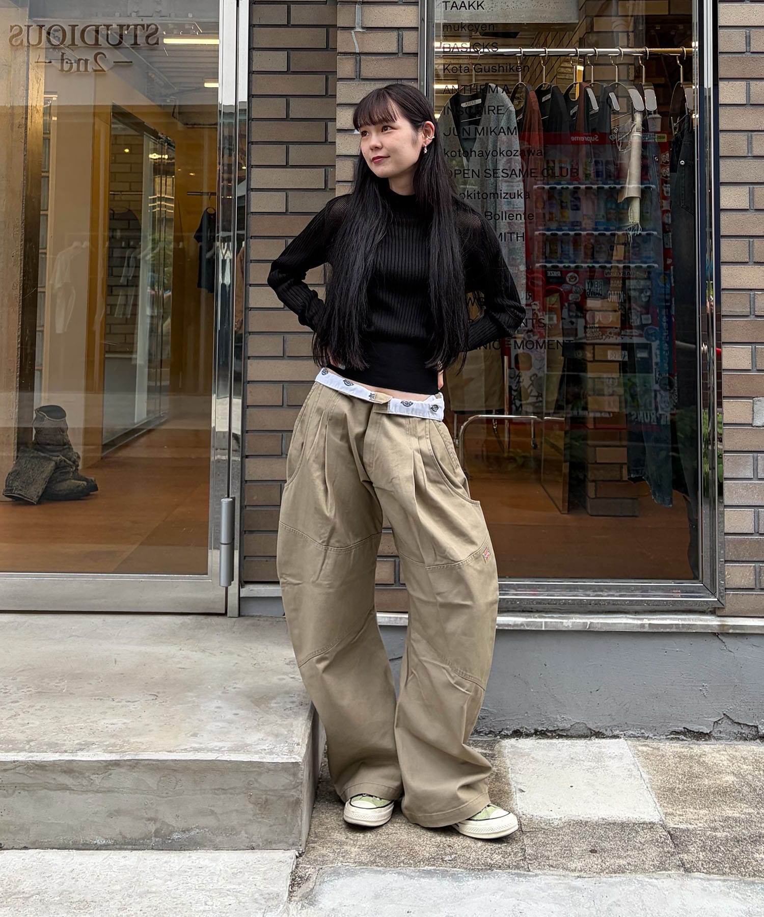 Dickies×NVRFRGT DOUBLE KNEE CURVED LEG UTILITY WORK PANTS NVRFRGT