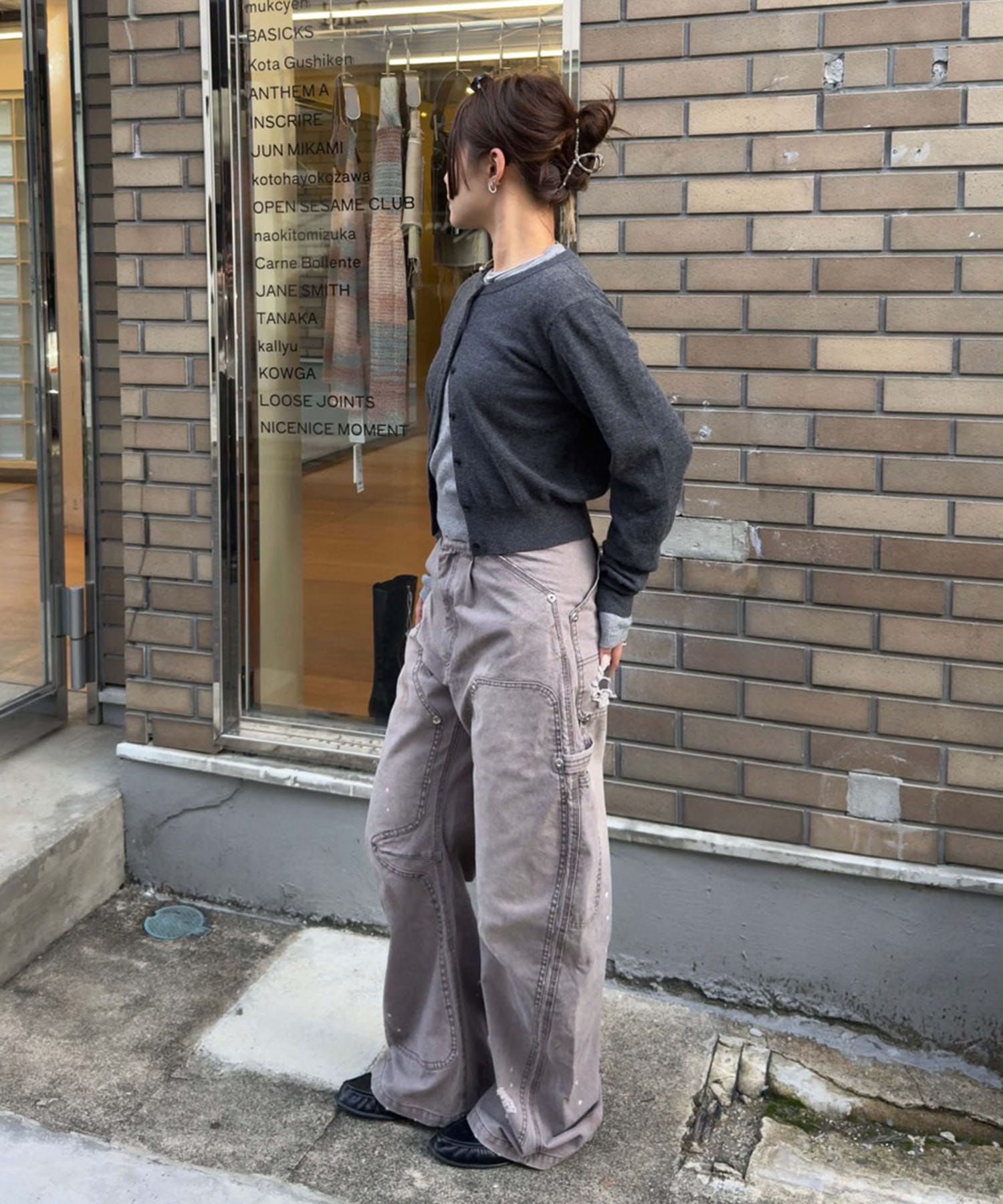 KOWGA×duck double knee curved pants CONZ