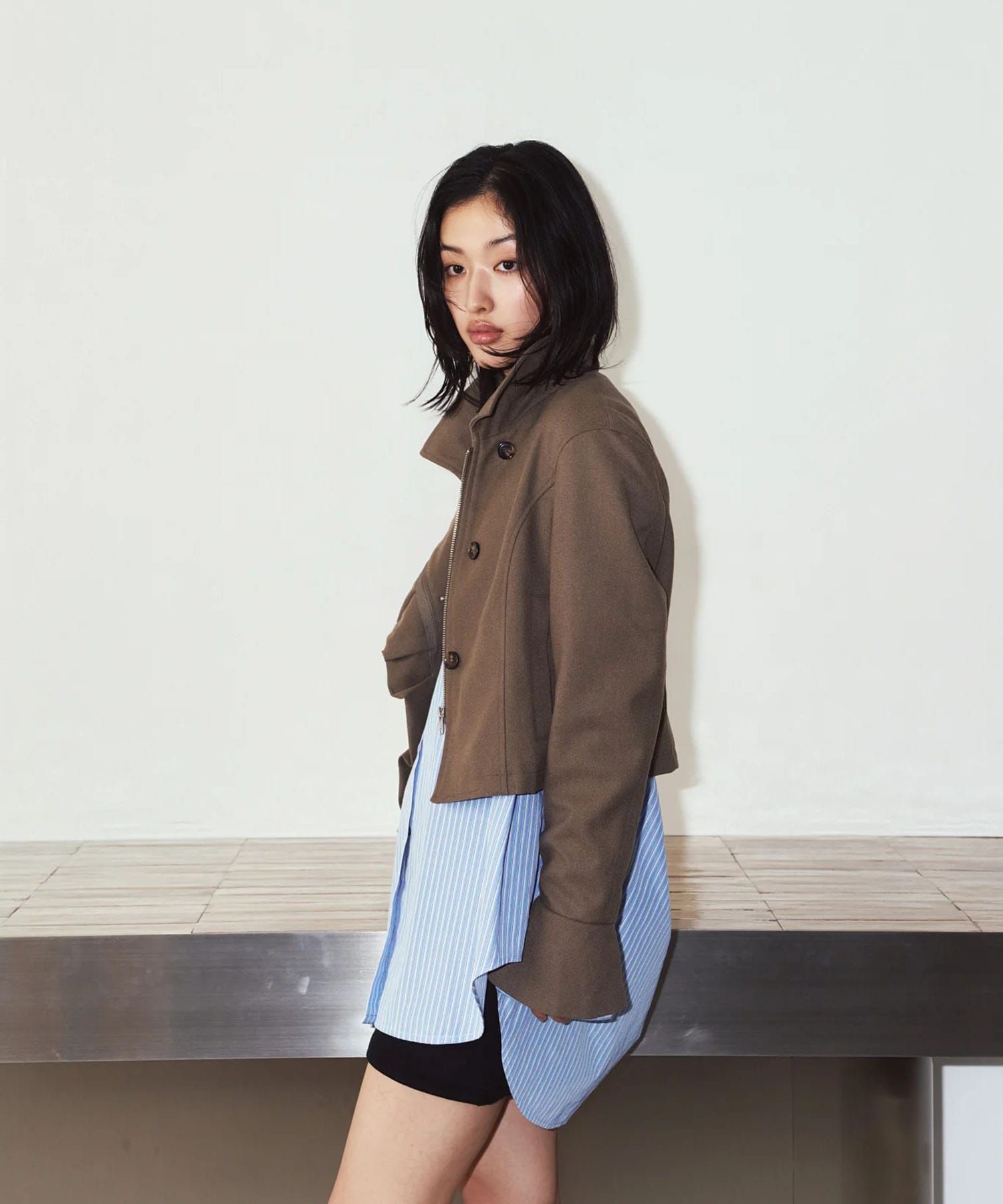 2way cropped frill jacket Knuth Marf