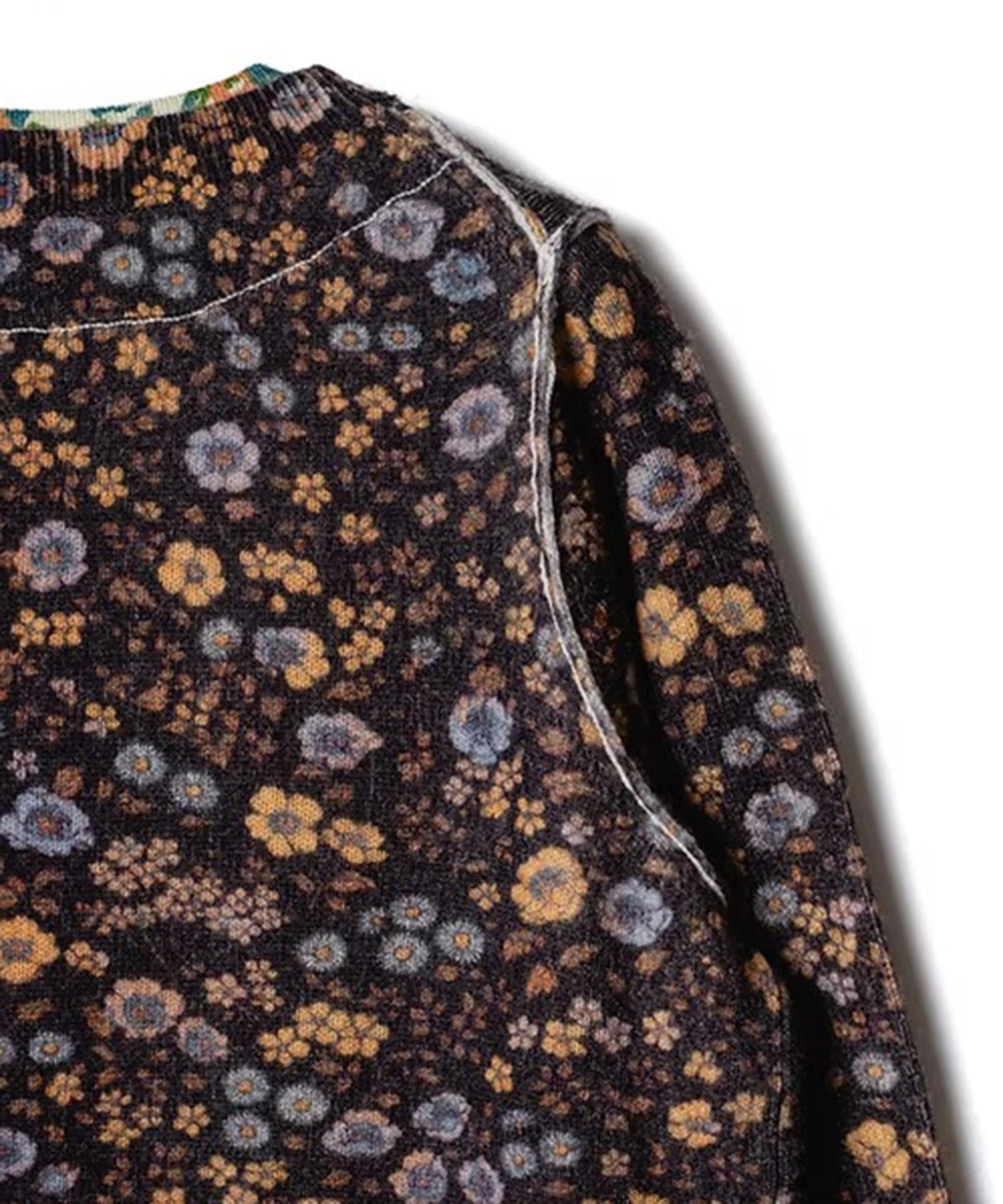 Layered  Pattern Cardigan OPEN SESAME CLUB