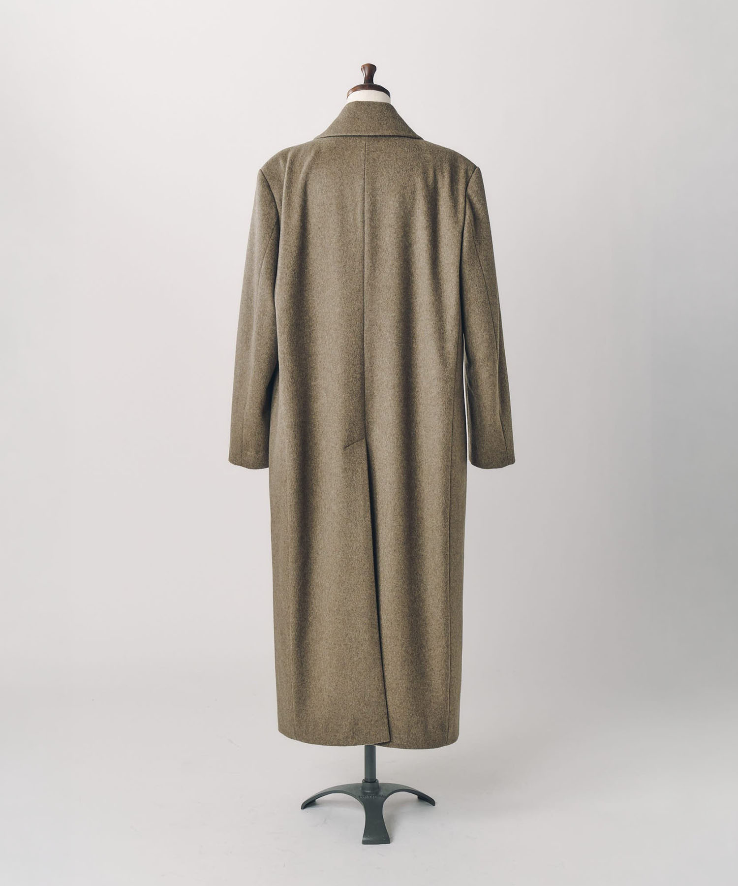 single-breasted long coat/navy Knuth Marf