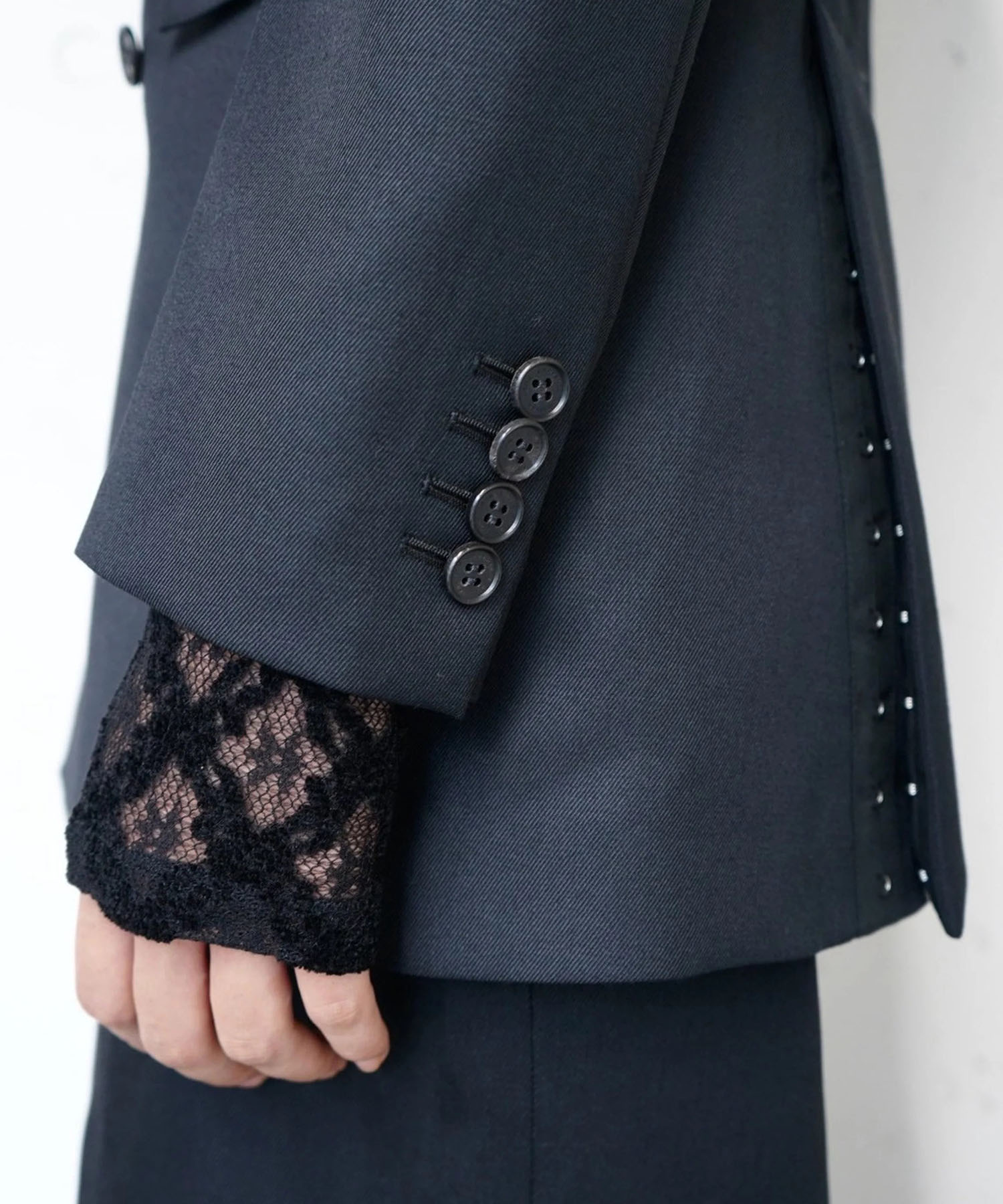 WOOL GABARDINE DOUBLE BREASTED JACKET JOHN LAWRENCE SULLIVAN