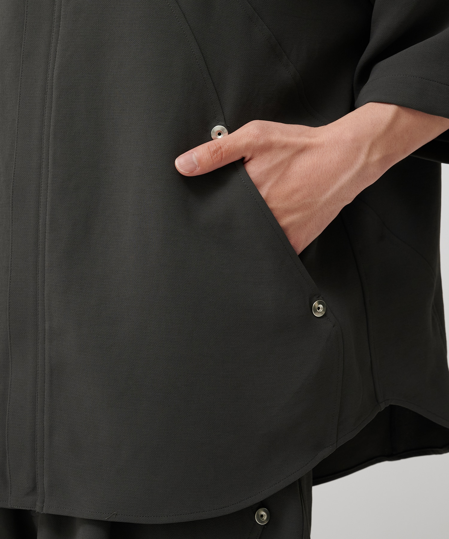 PANEL OVER ZIP SS SHIRT CONZ