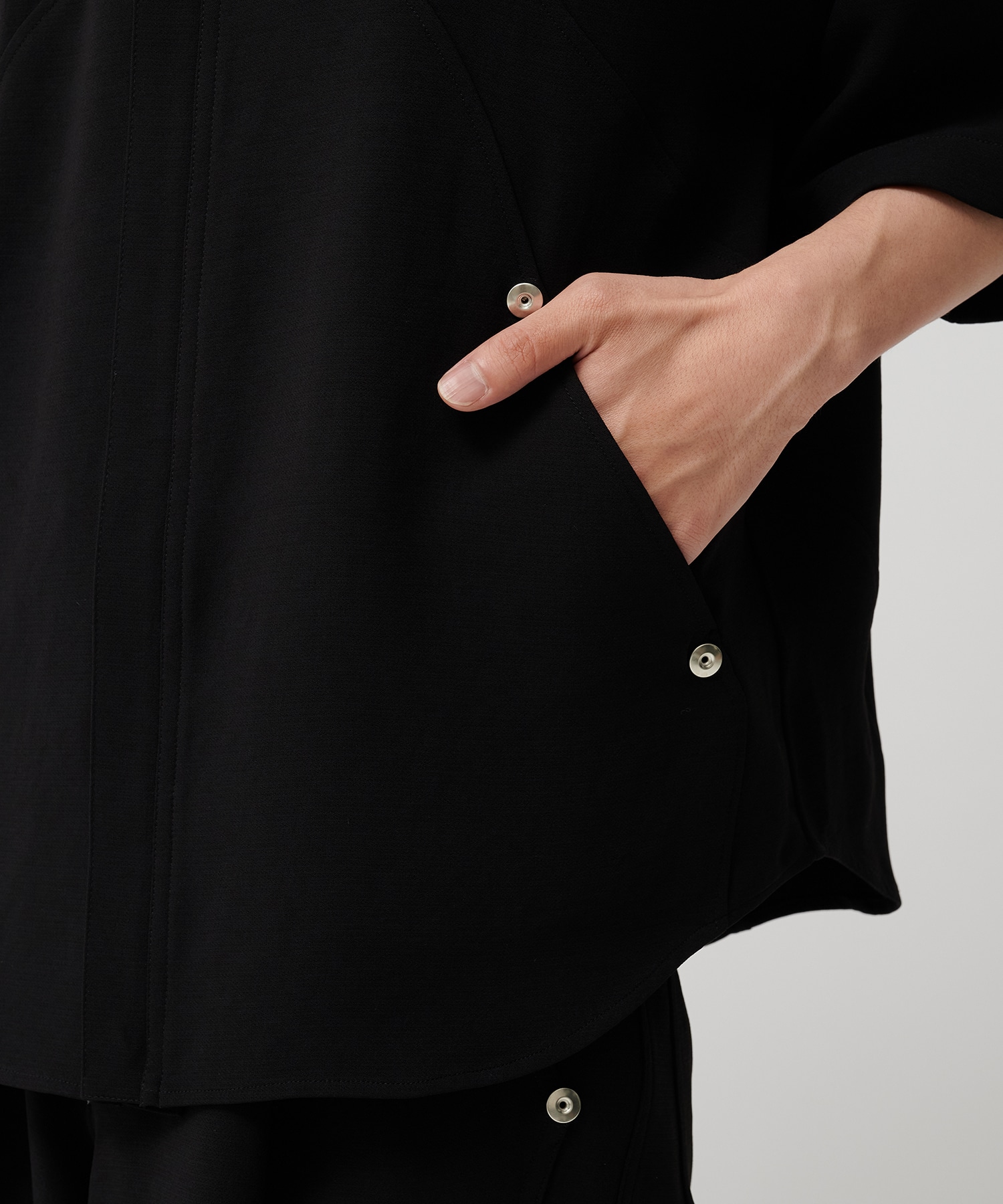 PANEL OVER ZIP SS SHIRT CONZ