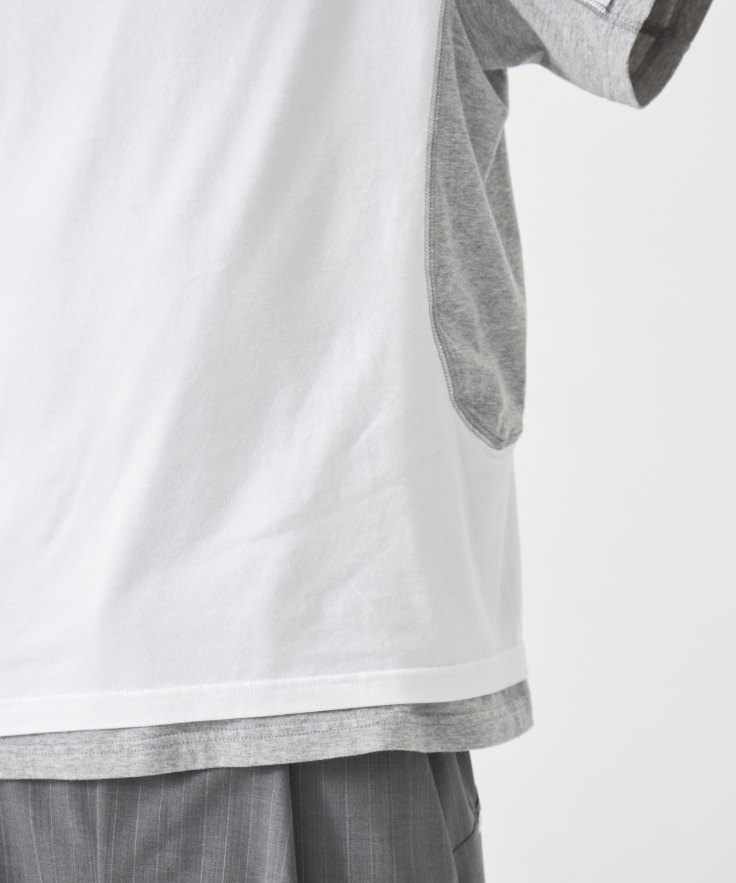 別注 LAYERD SHORT SLEEVE T-SHIRT NVRFRGT