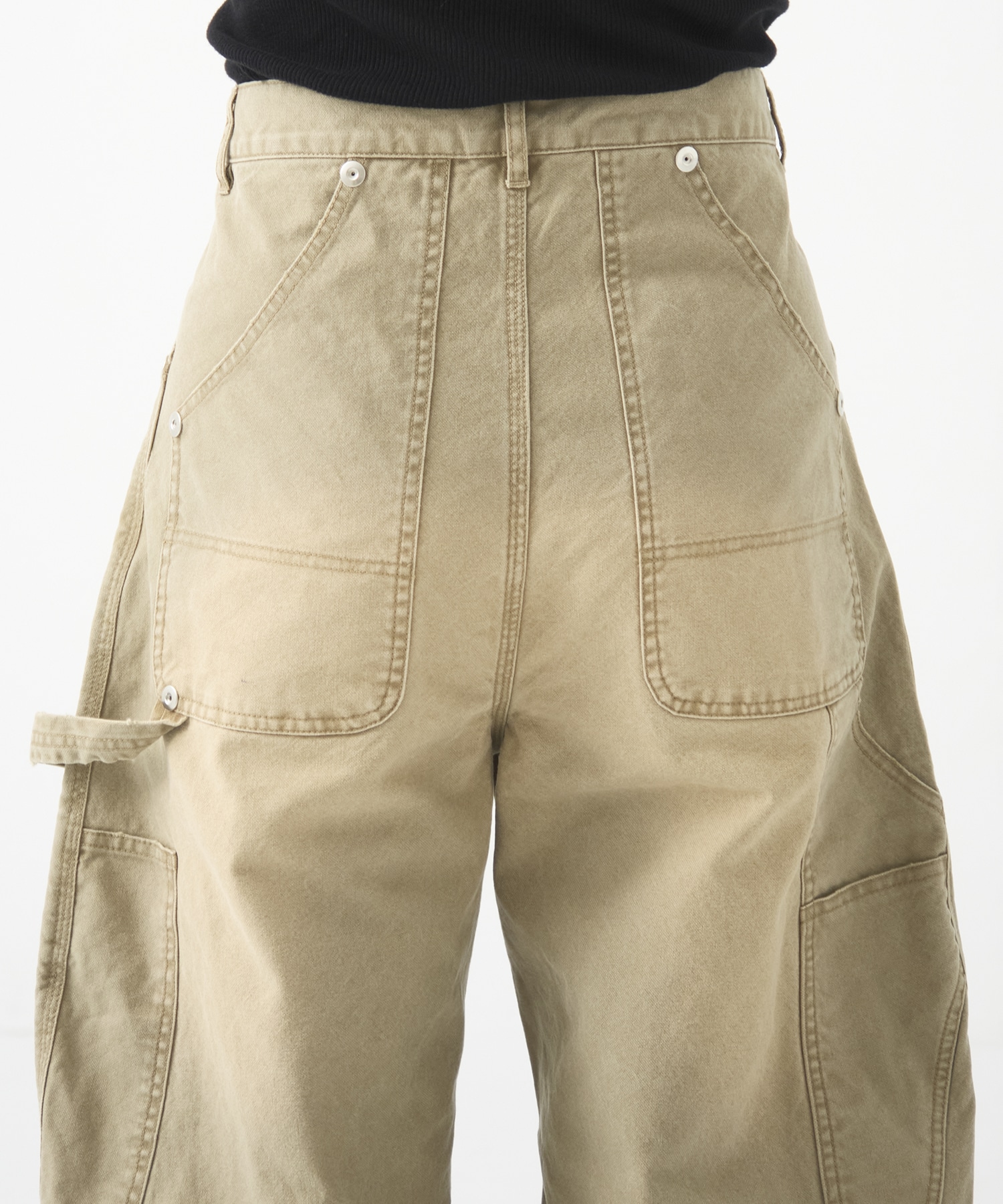 DUCK DOUBLE KNEE CURVED LEG PANTS CONZ