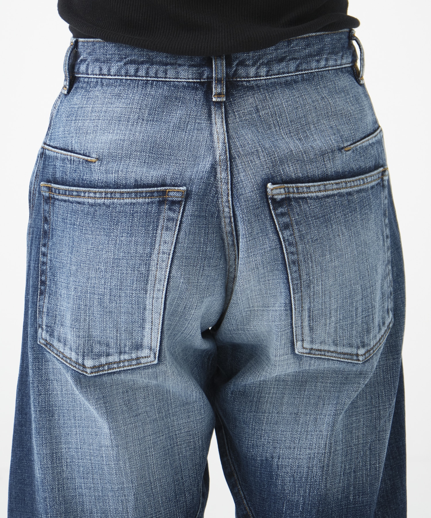 別注 3D TWISTED WIDE LEG FADED JEANS NVRFRGT