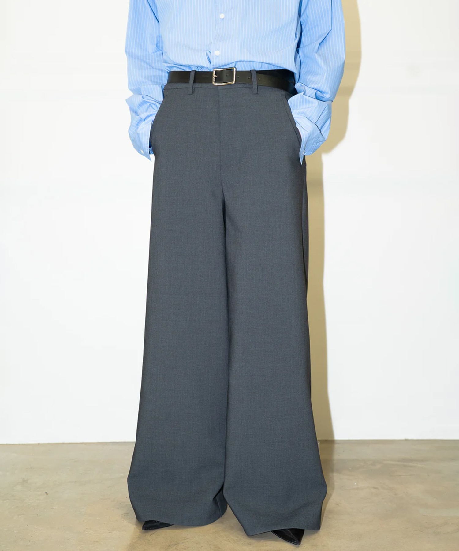 SIDE SLIT WIDE PANTS 