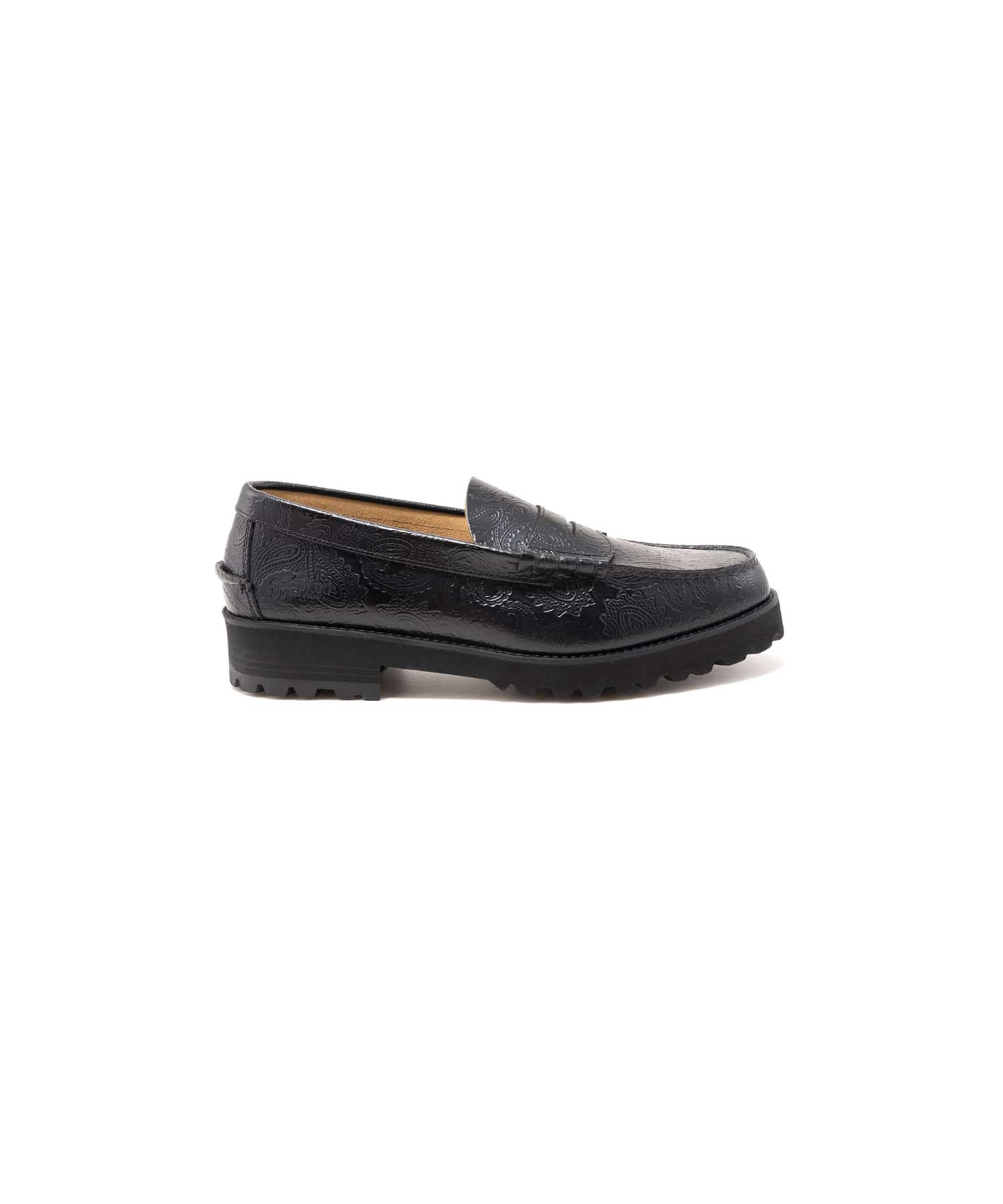 TANK SOLE LOAFERS BLACK PAISLEY The Kenford FINESHOES