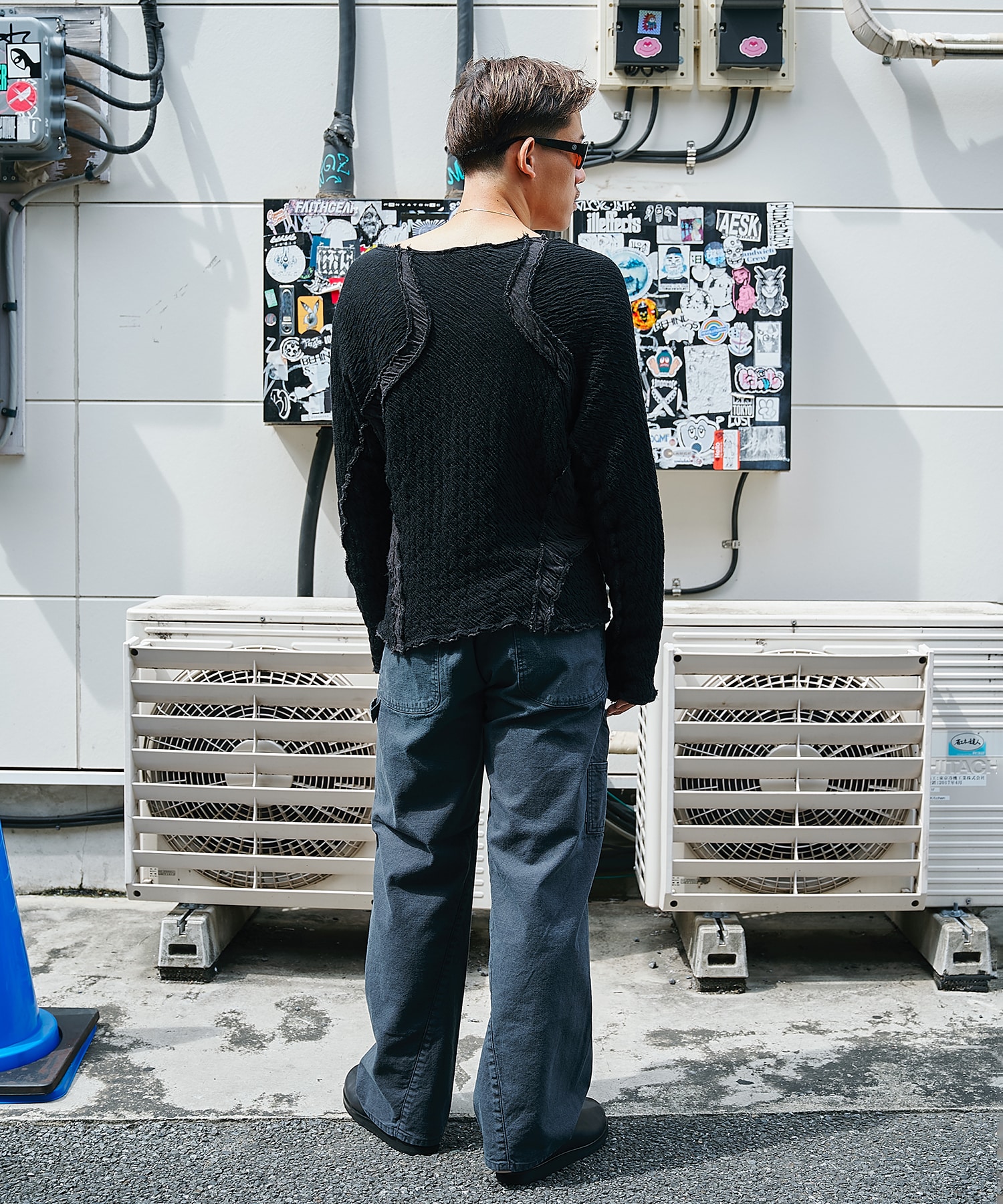 PANELED LONG SLEEVE T SHIRT NVRFRGT