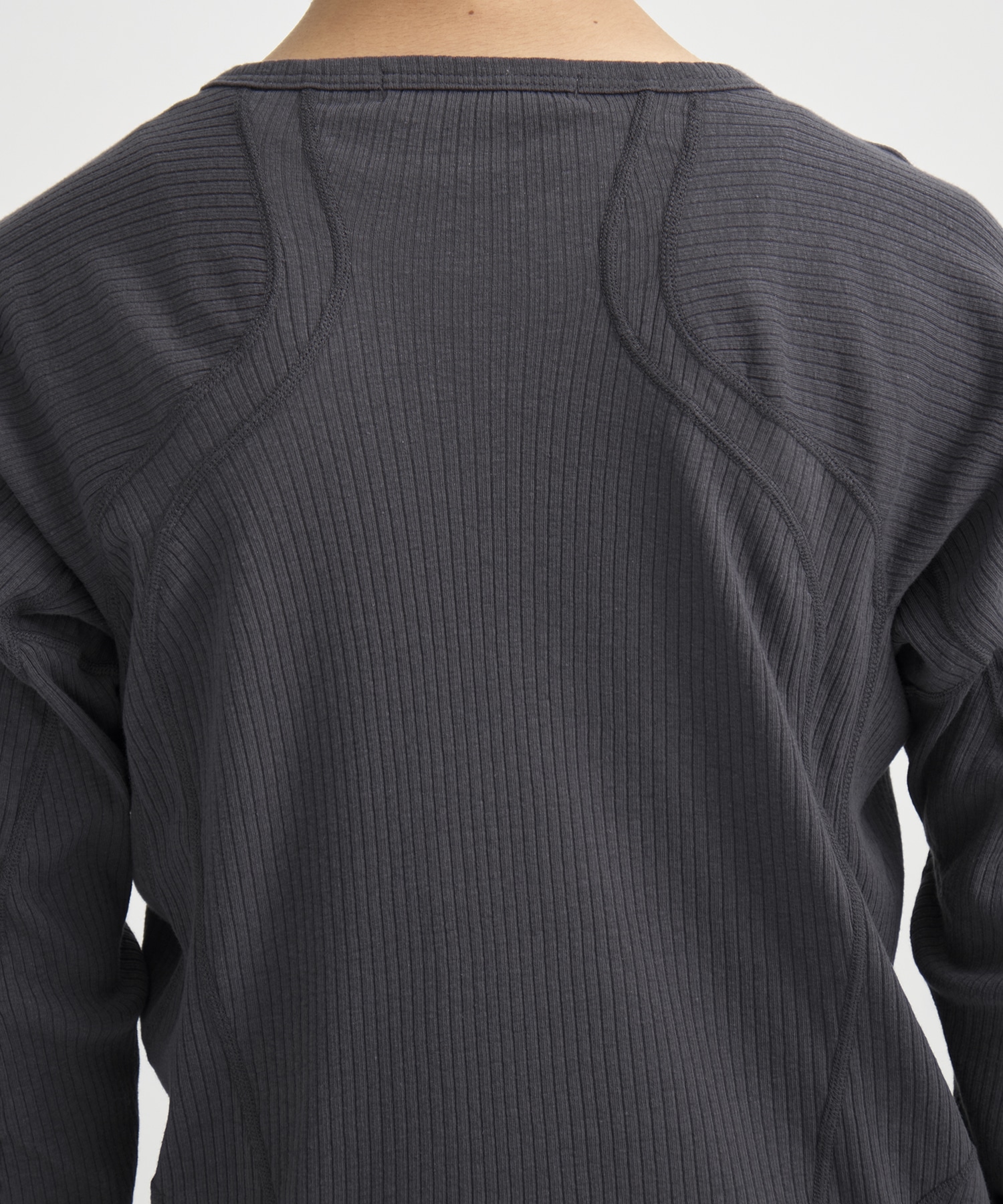 別注 HENLEY PANELED SWEATER NVRFRGT