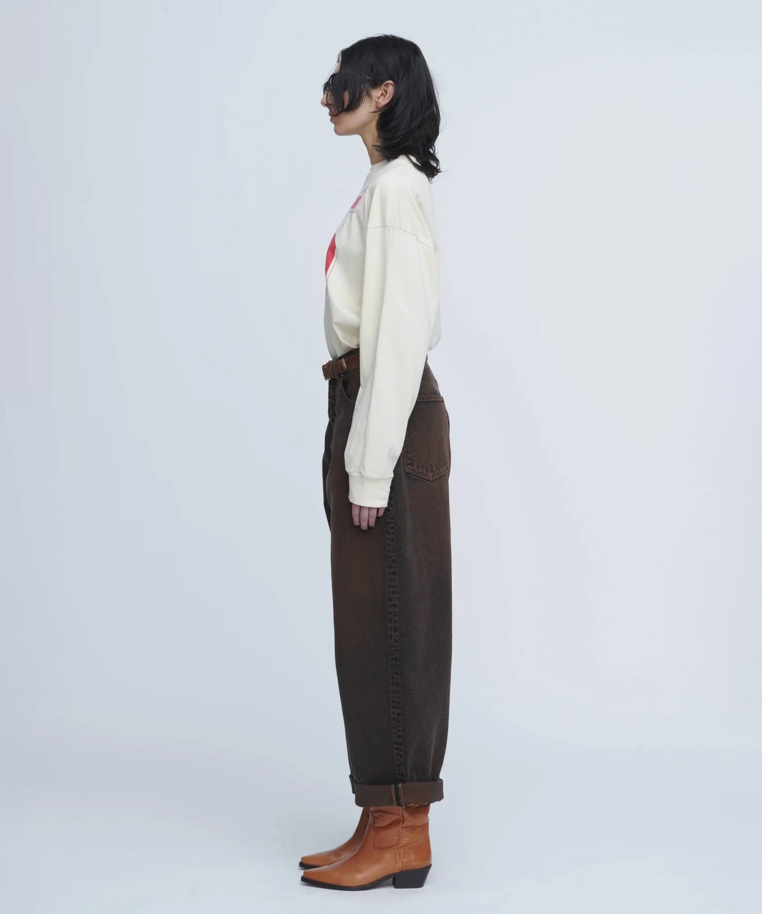 No35 Long Sleeve Loose Fit RED INSCRIRE
