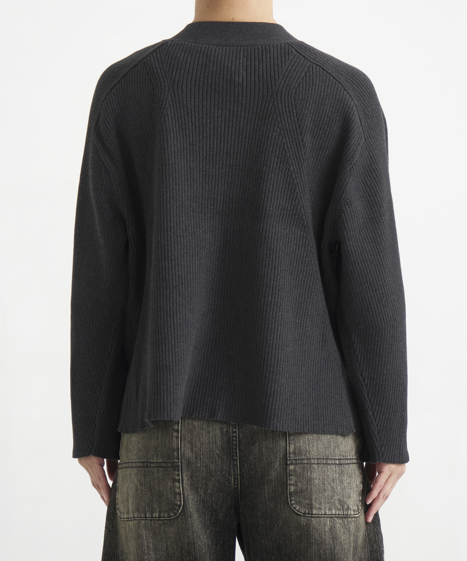 RIB OVER SIZE CARDIGAN CONZ