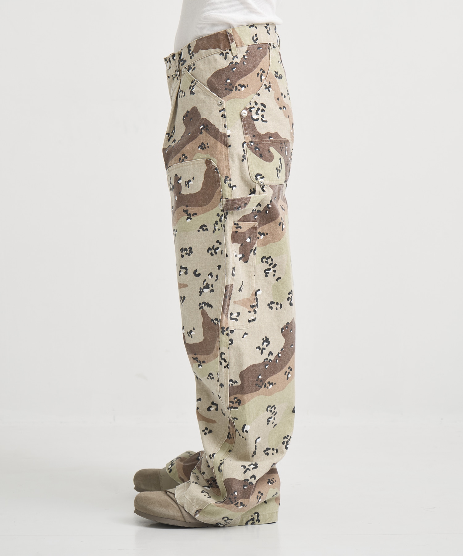 CAMO DUCK DOUBLE KNEE CURVED LEG PANTS CONZ