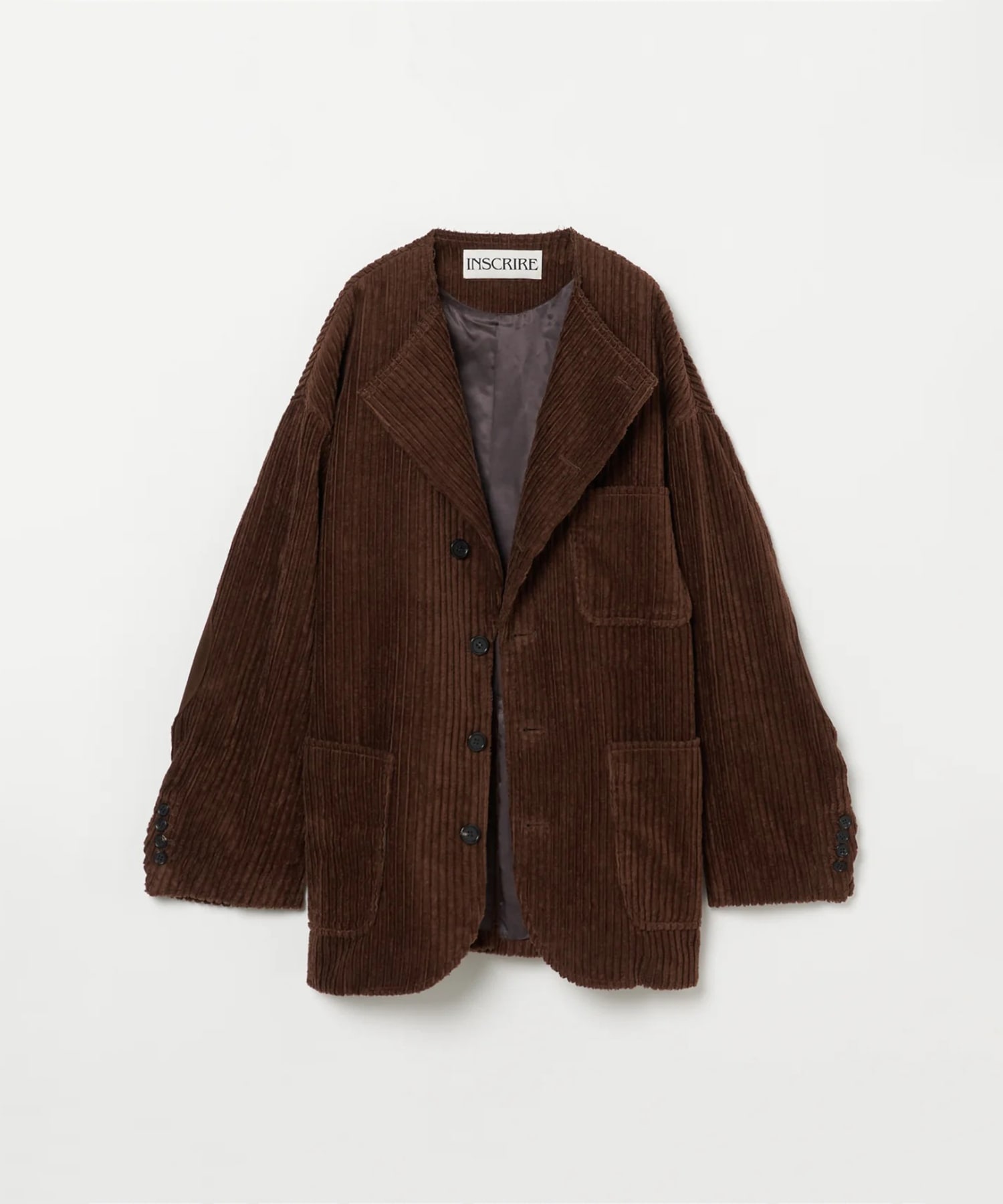 Corduroy Collarless Jacket INSCRIRE
