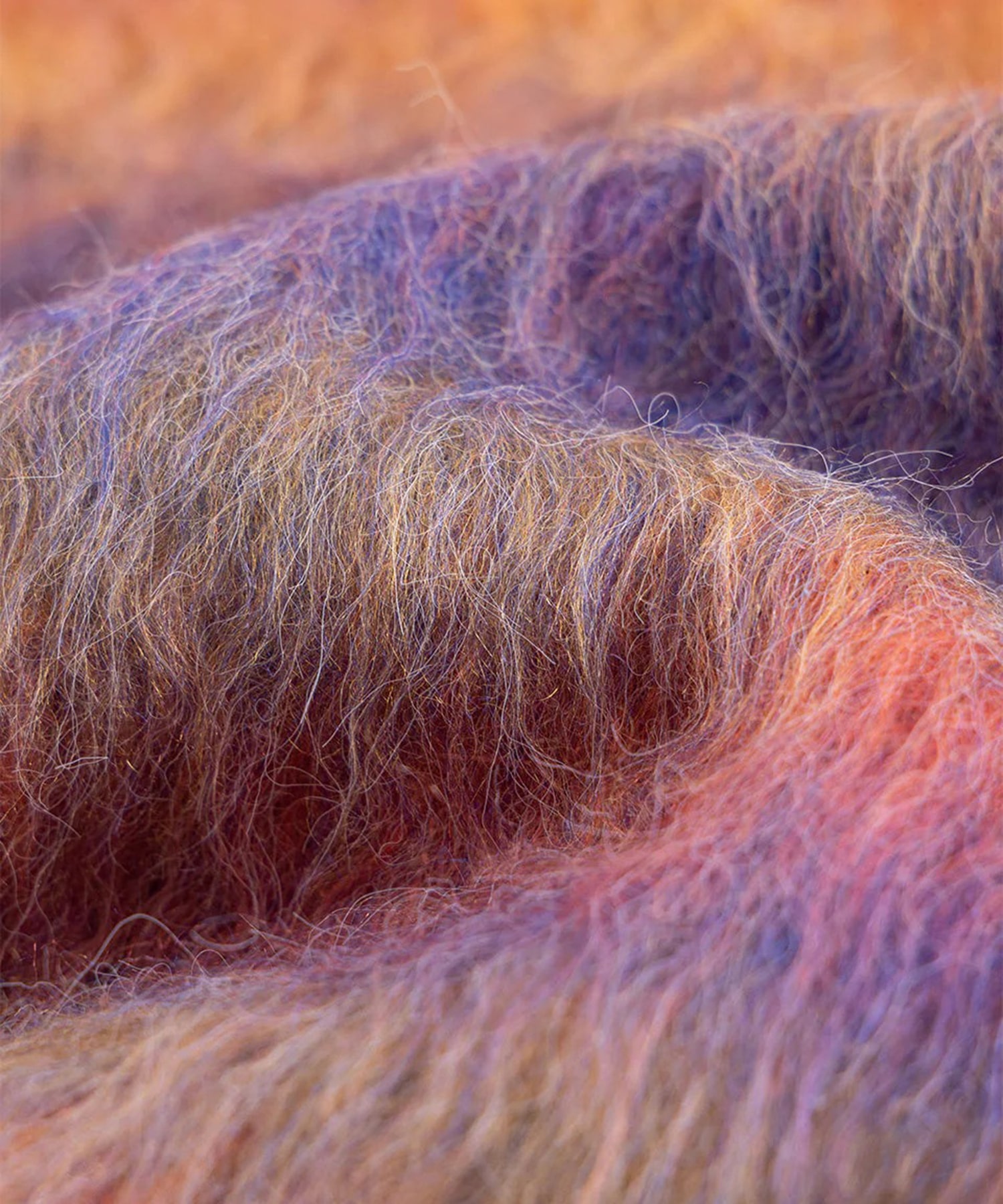 Gradation Mohair Zip Knit WOKE EDGE