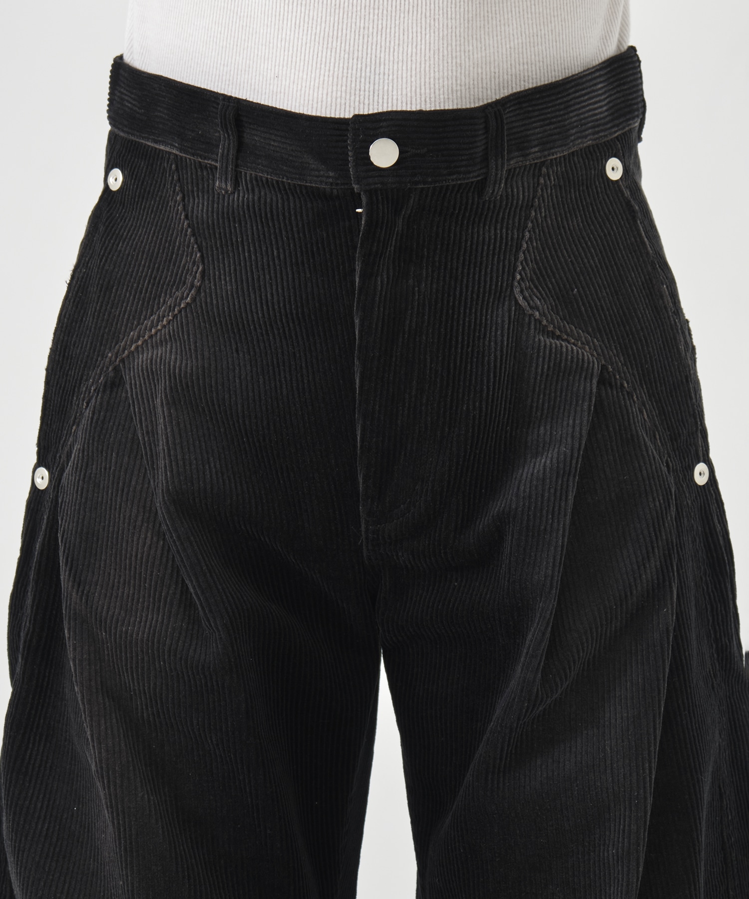 CORDUROY CURVED LEG PANTS CONZ