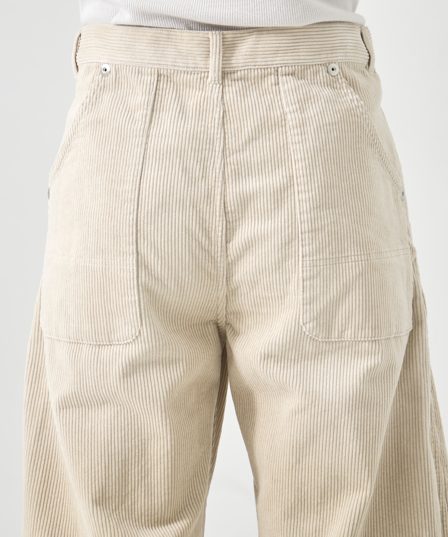 CORDUROY CURVED LEG PANTS CONZ