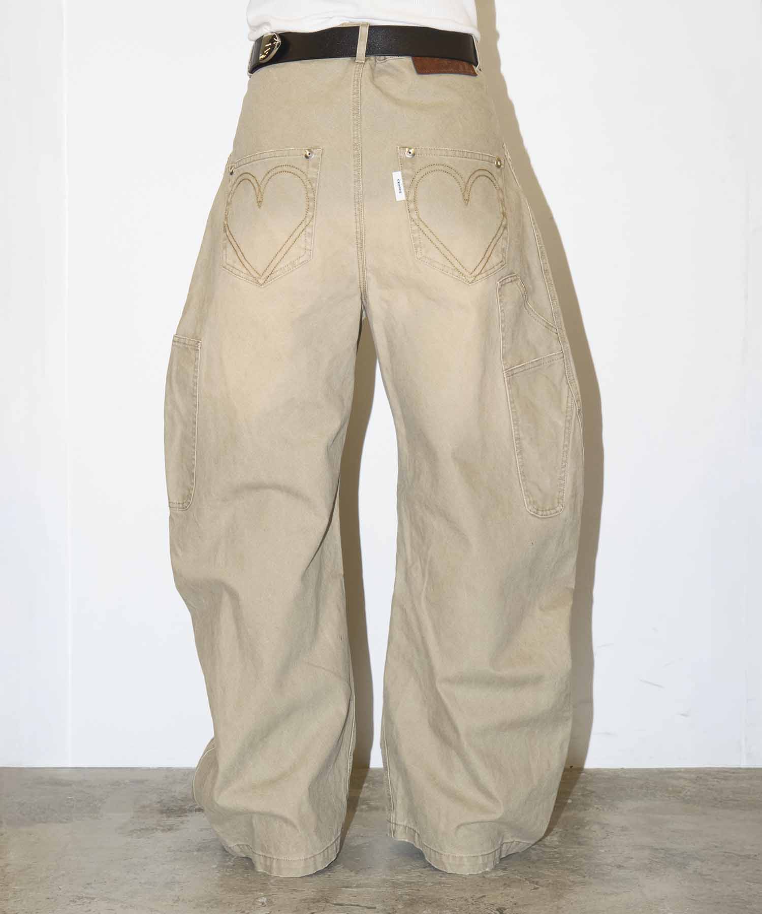 BASICKS×DUCK DOUBLE KNEE CURVED LEG PANTS CONZ