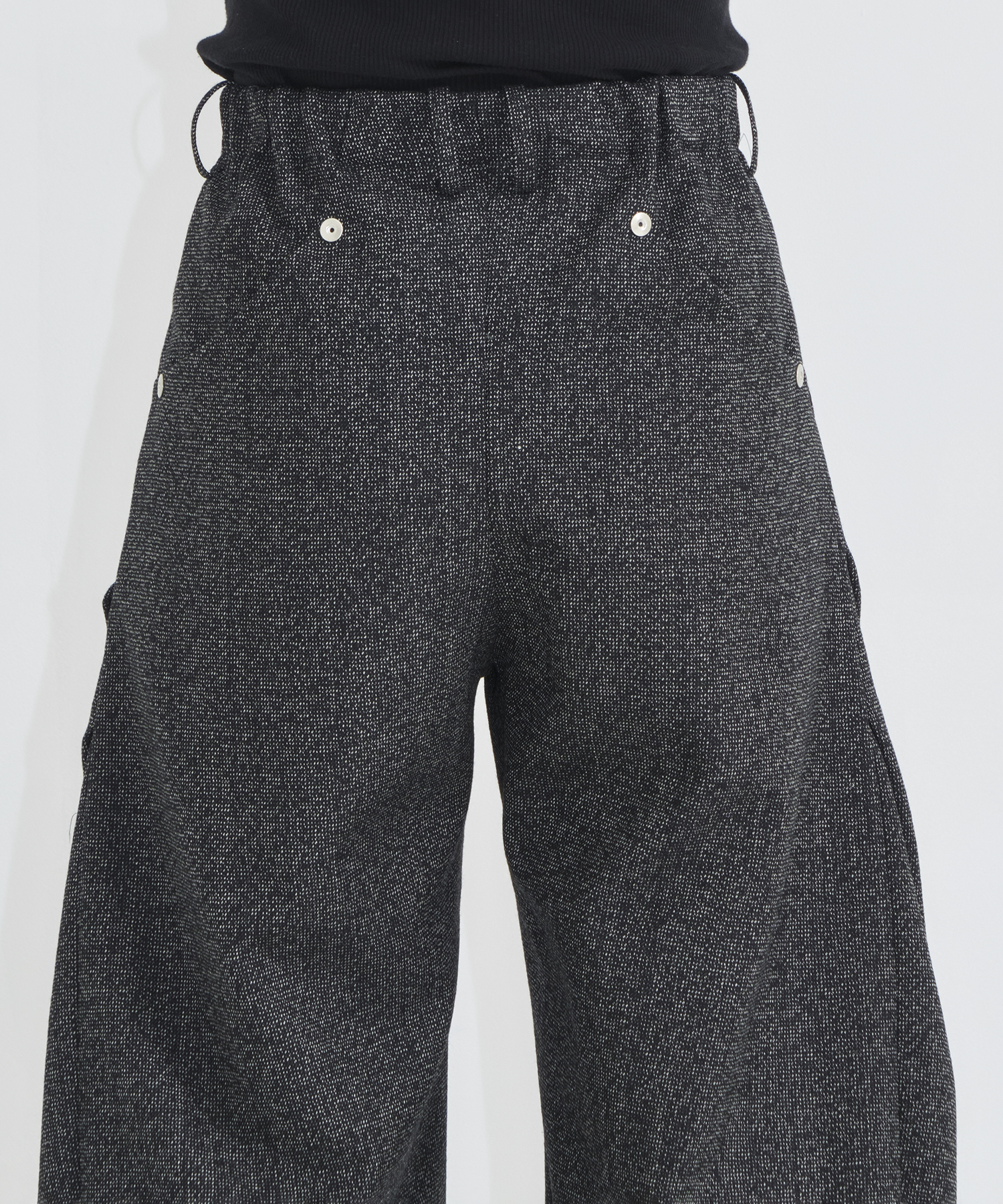 CURVE LEG TROUSERS TWEED CONZ