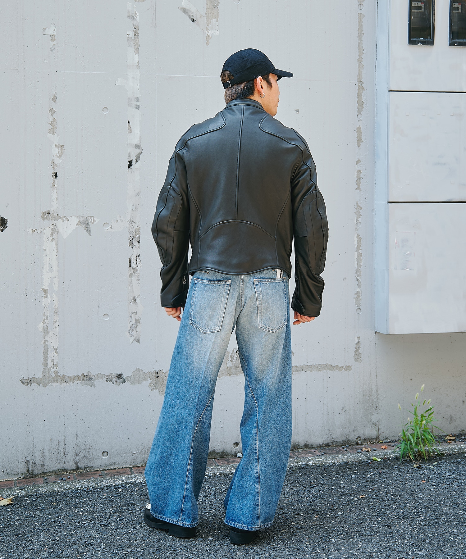 LEATHER MOTORCYCLE JACKET NVRFRGT