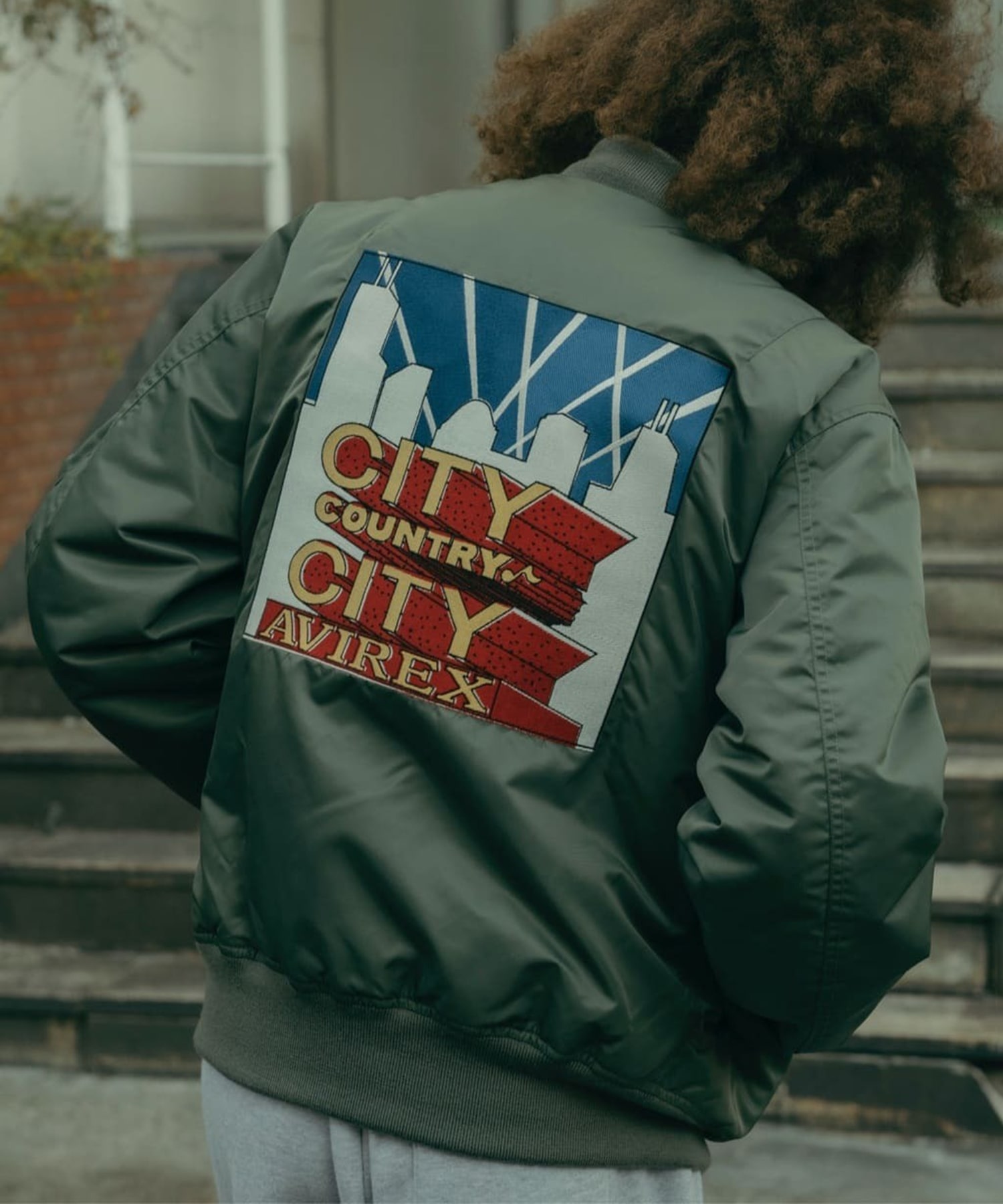 CITY COUNTRY CITY×AVIREX APPLIQUE LOGO MA-1 CITY COUNTRY CITY