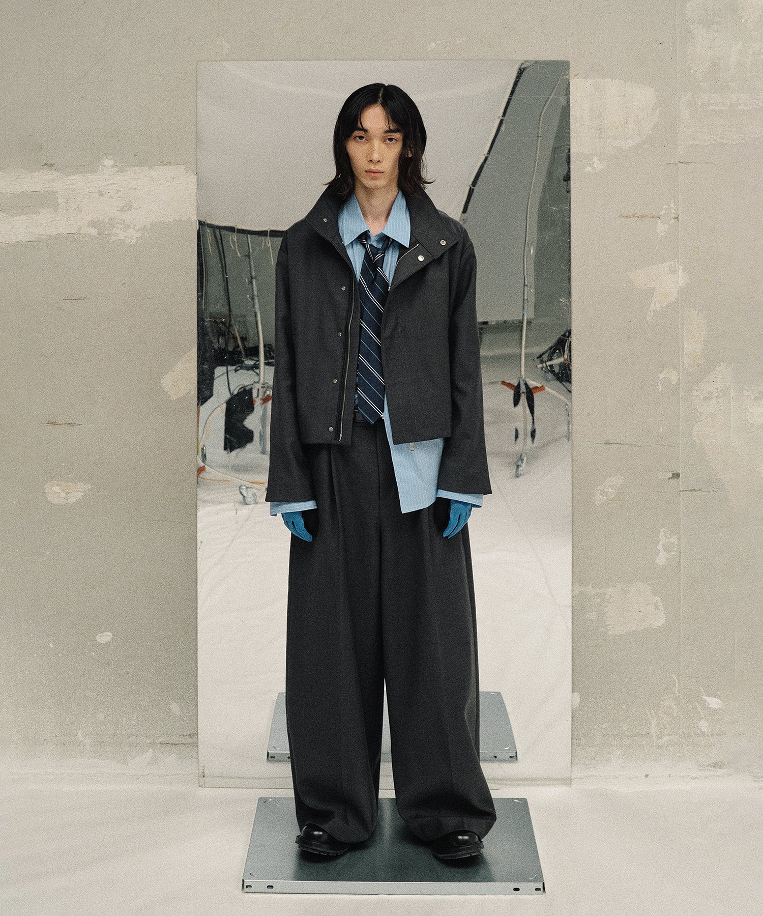 STAND COLLAR JACKET GOAT ESSENCE