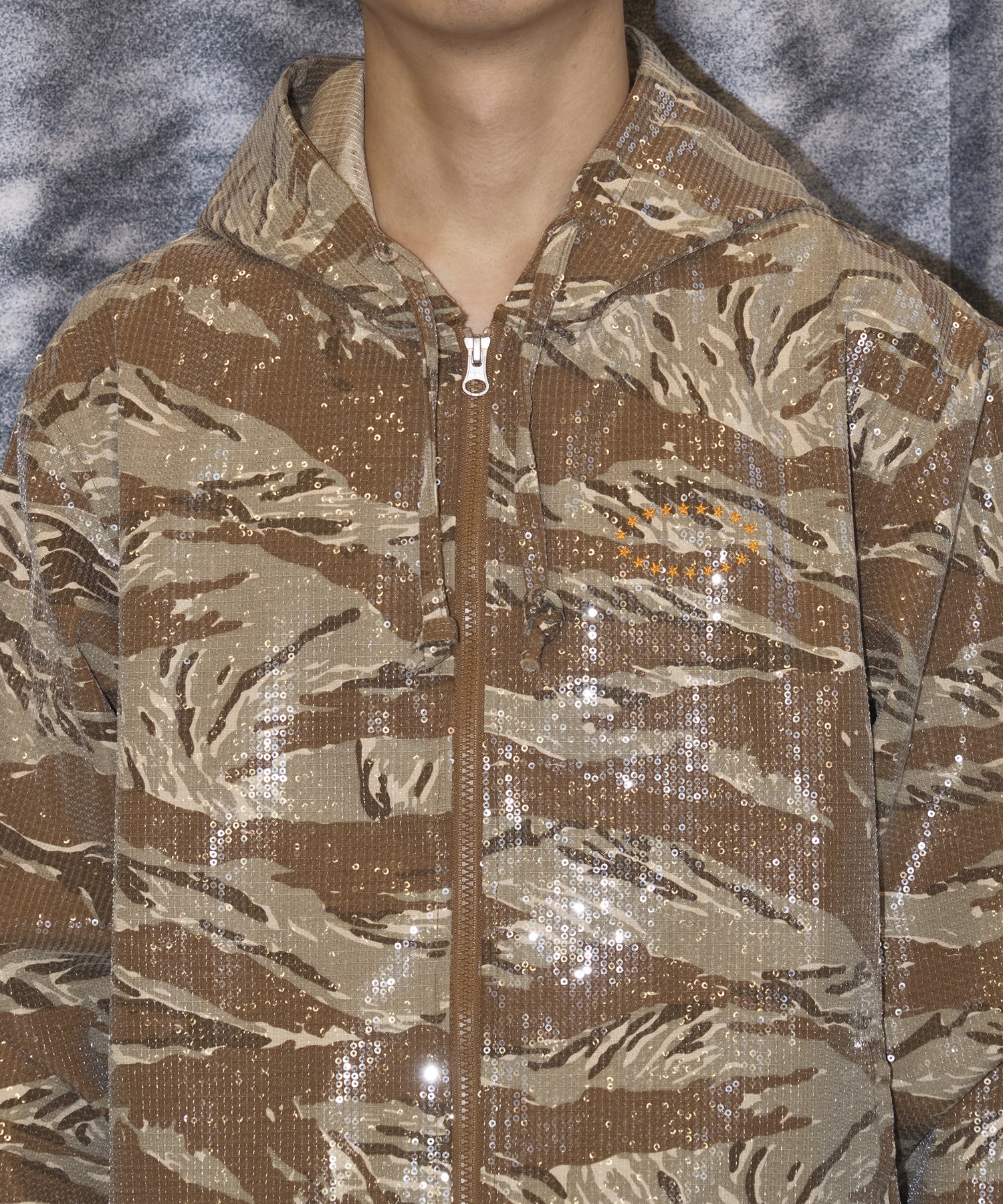 HOODED SPANGLE JACKET TIGER CAMO AFB
