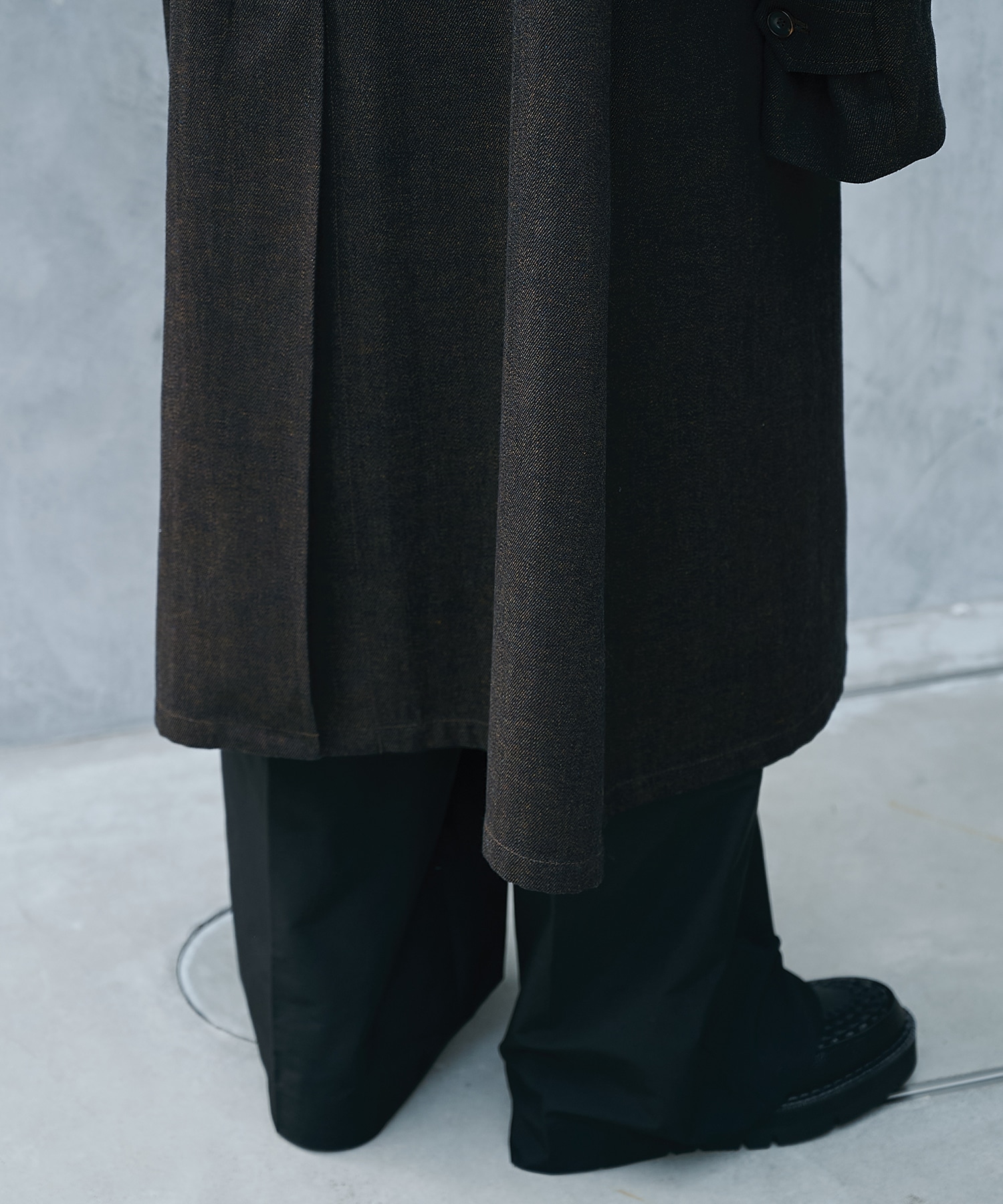 COTTON WOOL Soutien Collar Coat(2 DARK BROWN): Nomat: MENS