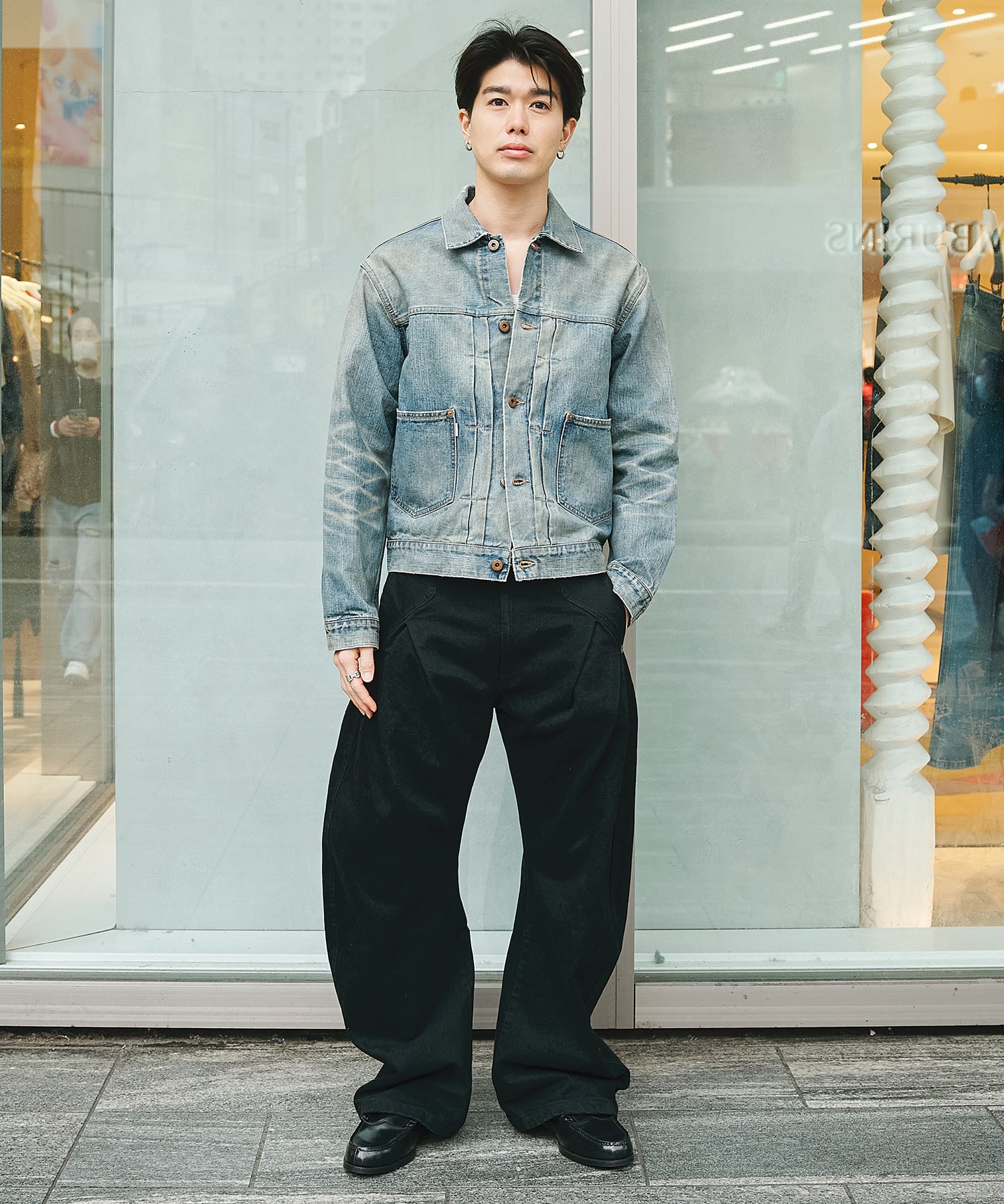 DISTRESED MODERN DENIM JACKET SUGARHILL