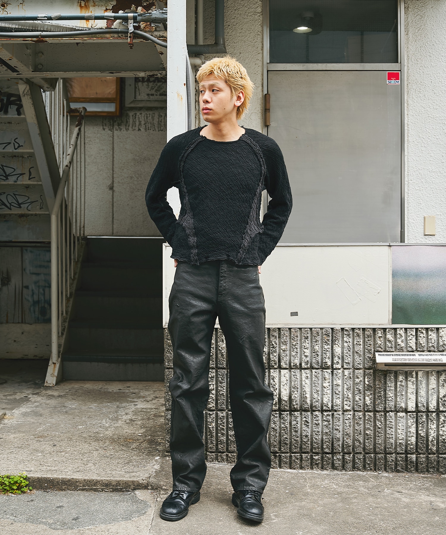 復刻別注 PANELED LONG SLEEVE T SHIRT NVRFRGT