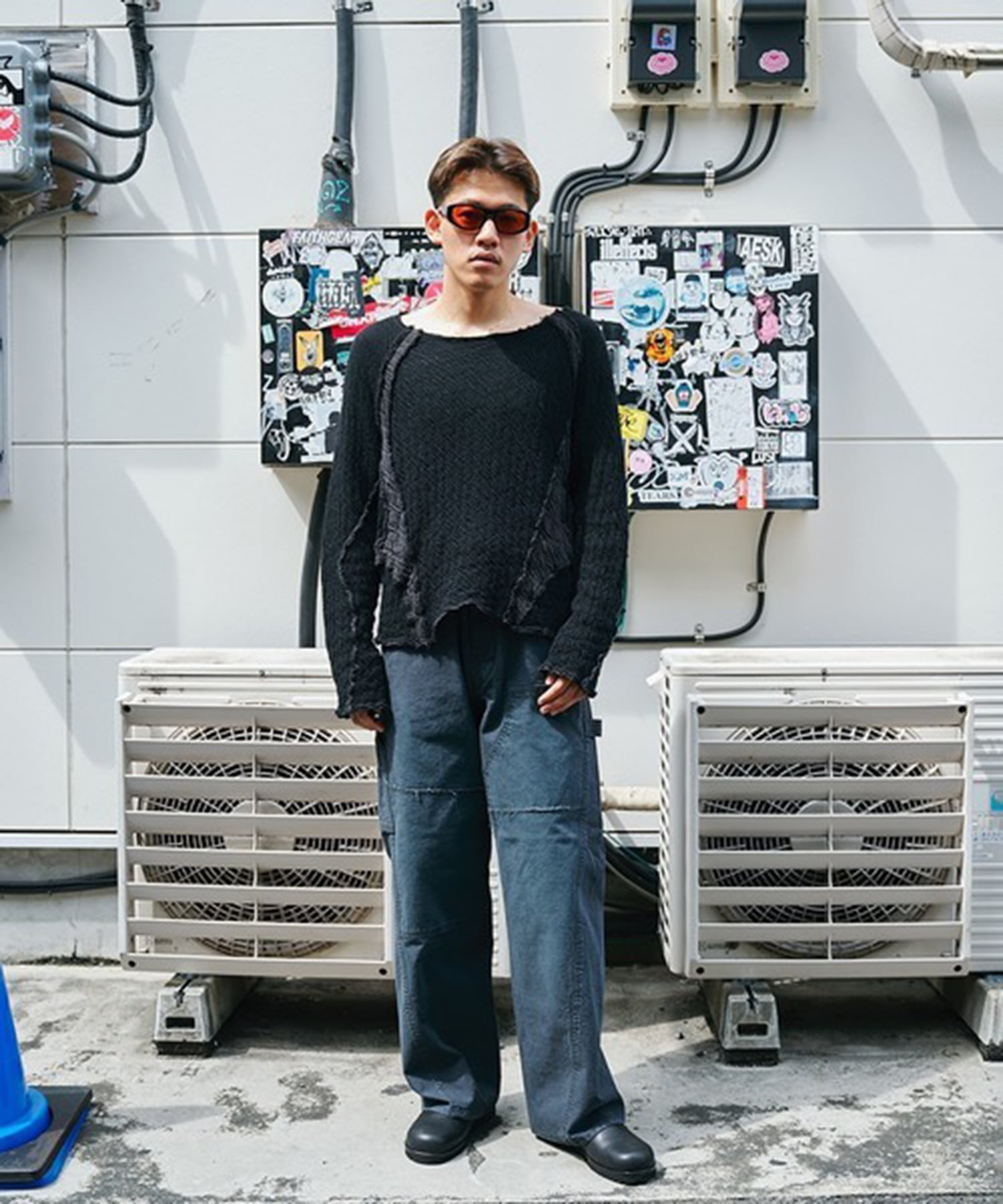 復刻別注 PANELED LONG SLEEVE T SHIRT NVRFRGT