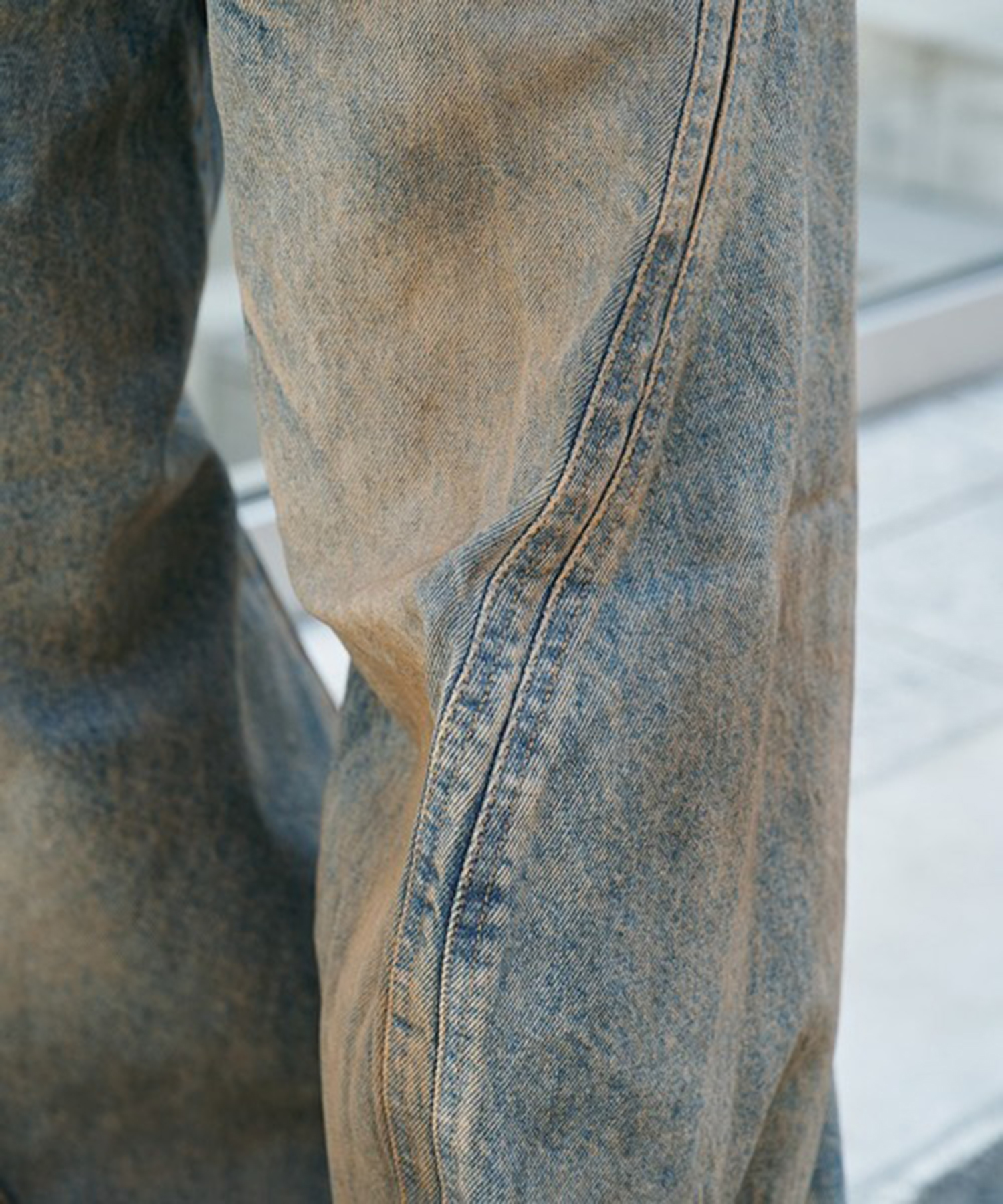 3D TWISTED WIDE LEG JEANS NVRFRGT