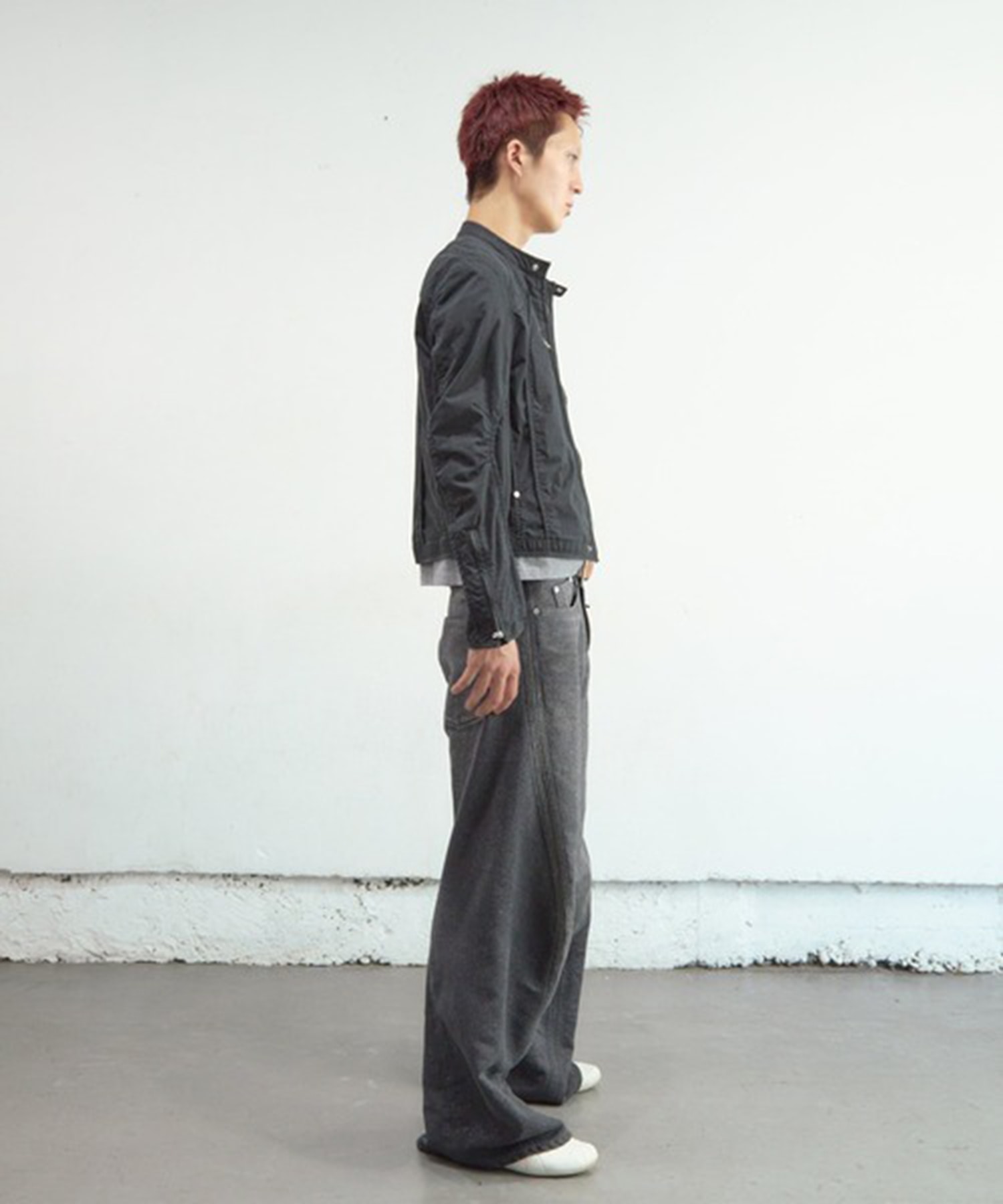 GLITTER TWILL 3D TWISTED WIDE LEG 5P PANTS NVRFRGT