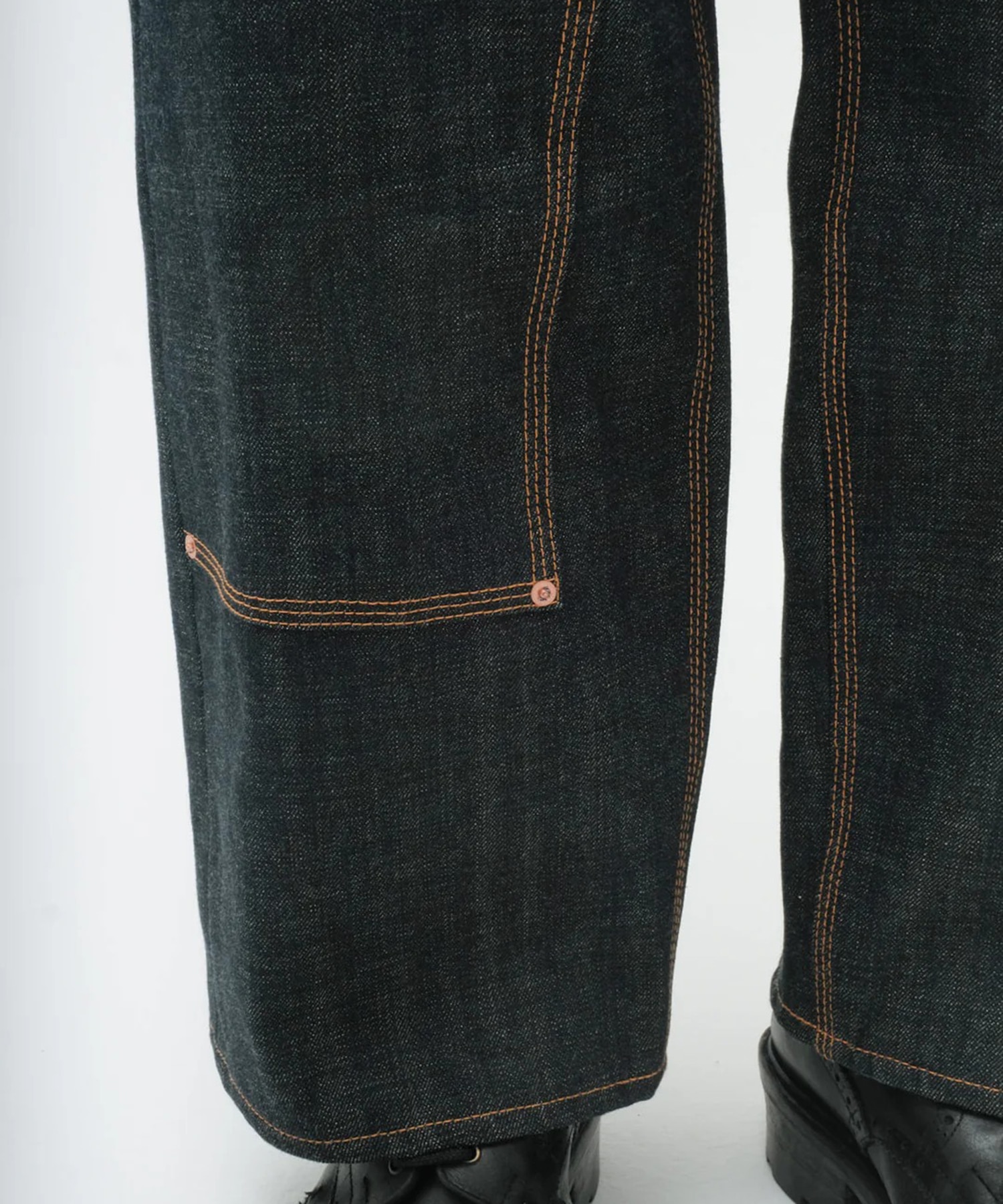 CLASSIC DOUBLE KNEE DENIM PANTS SUGARHILL