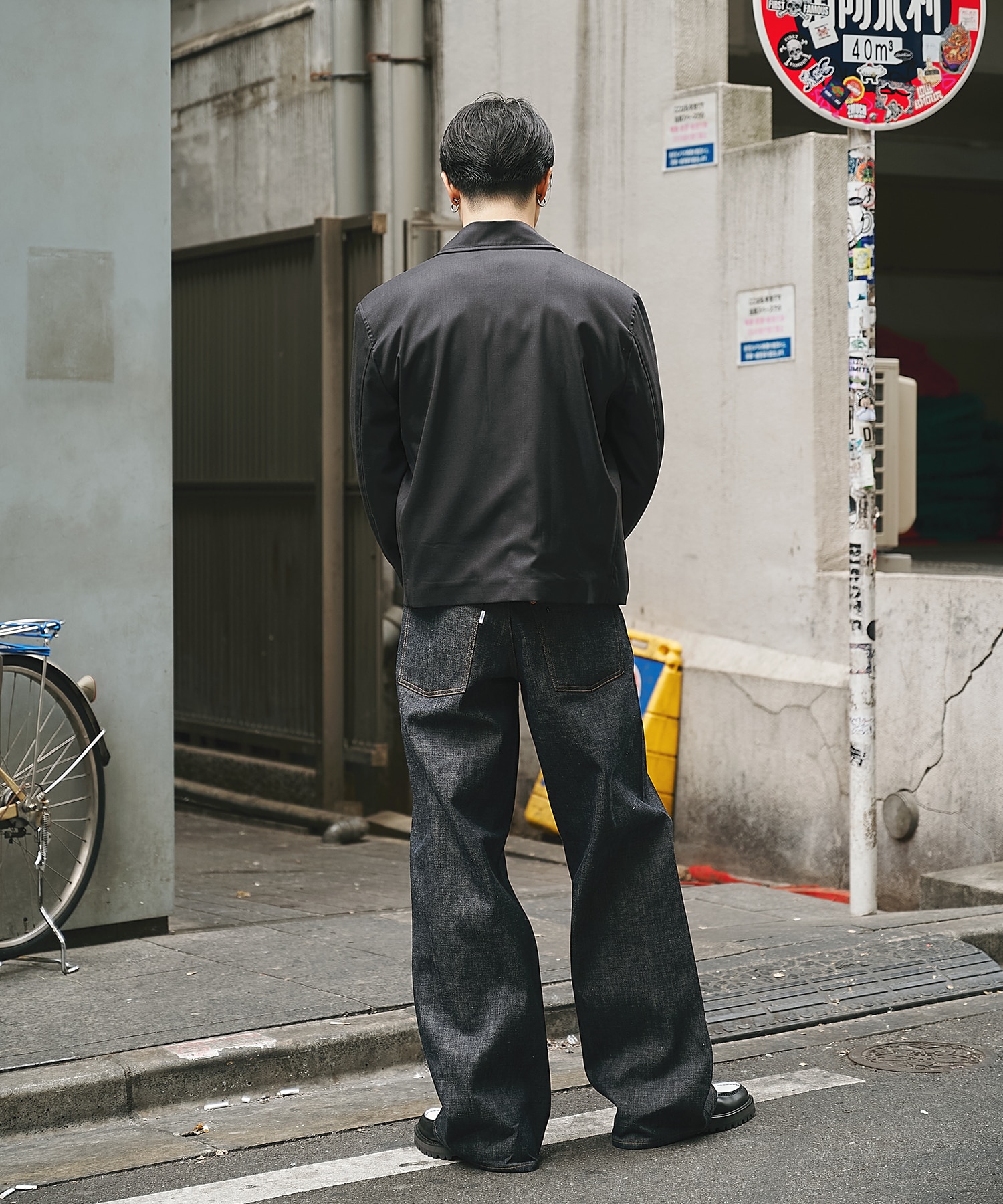 MODERN DENIM PANTS WIDE CUT SUGARHILL