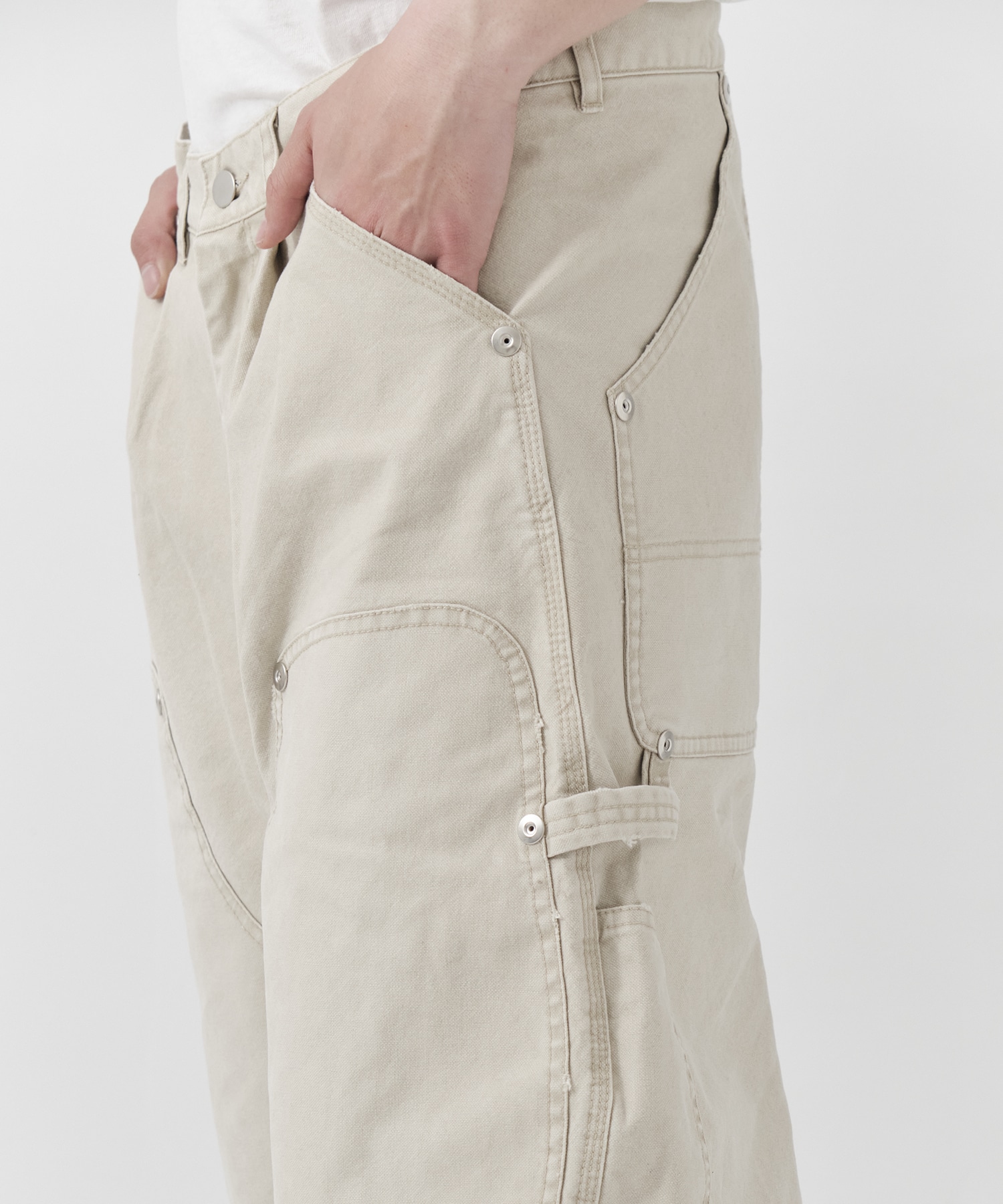 duck double knee curved leg pants CONZ