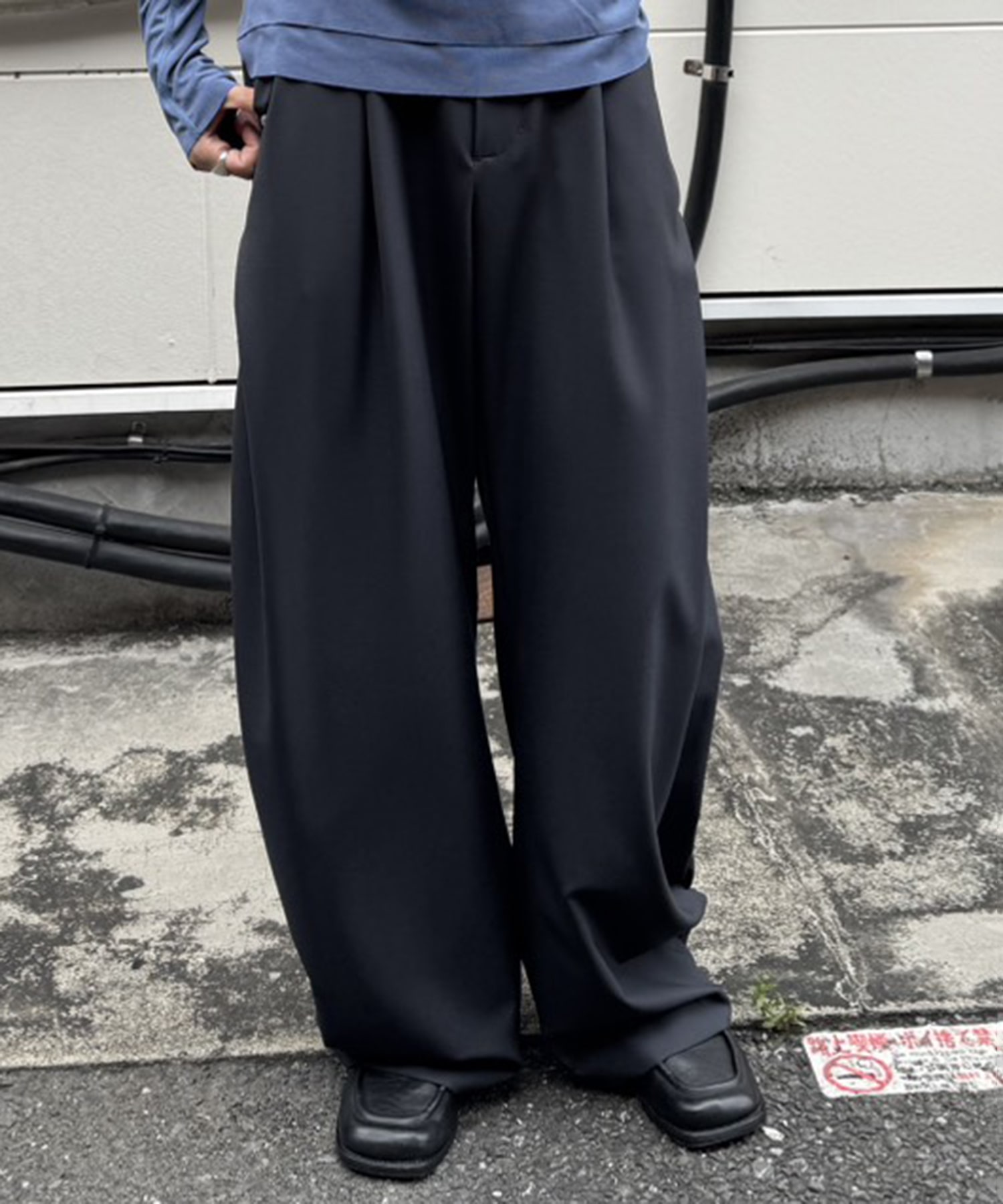 summer carve leg trousers super 110 CONZ