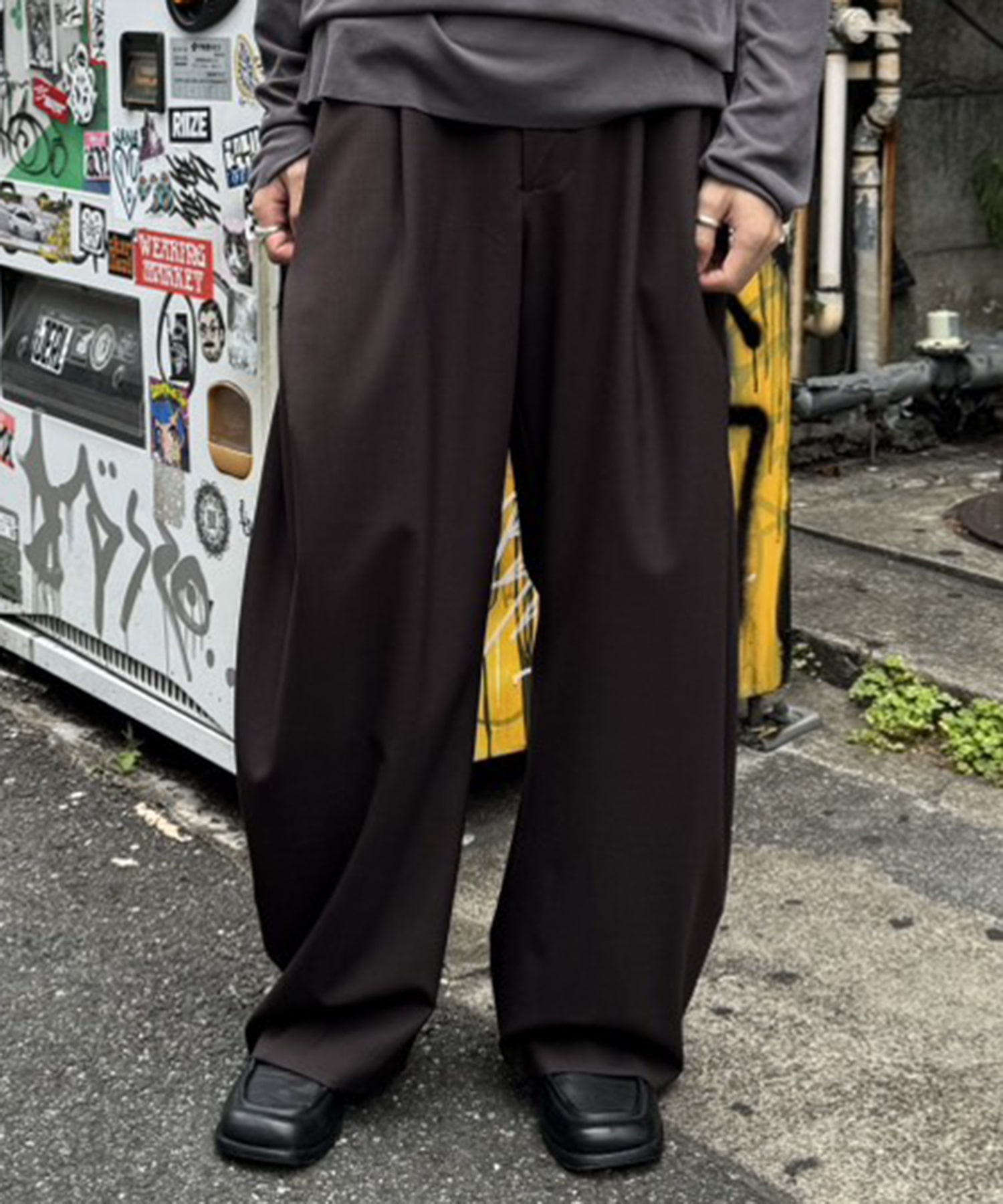 summer carve leg trousers super 110 CONZ