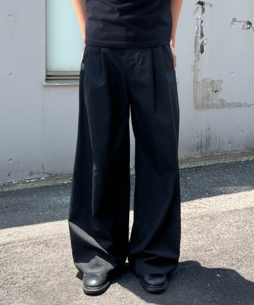 double pleated wide leg trousers CONZ