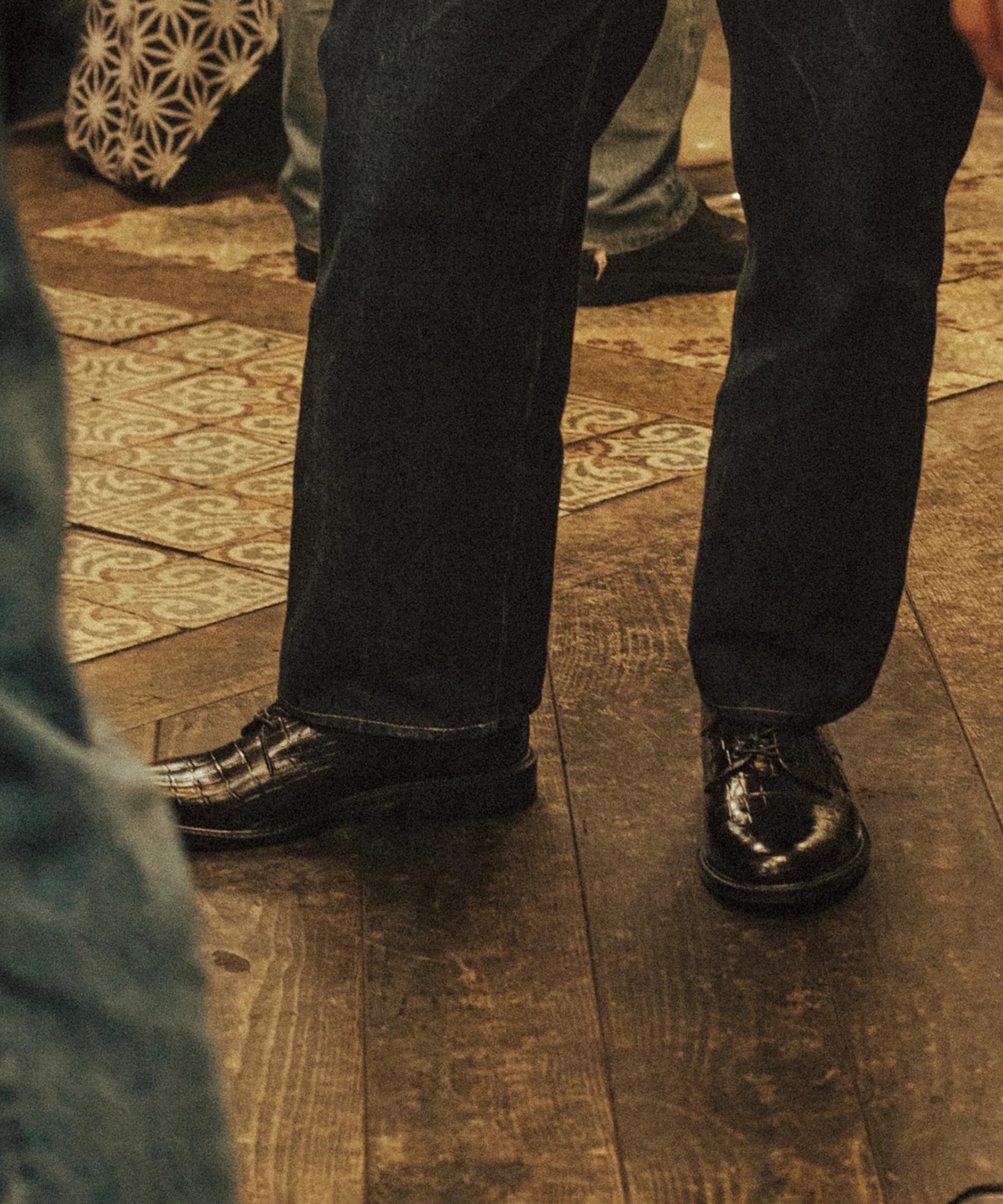 CLASSIC PLAIN TOE　　BLACK CROCODILE The Kenford FINESHOES