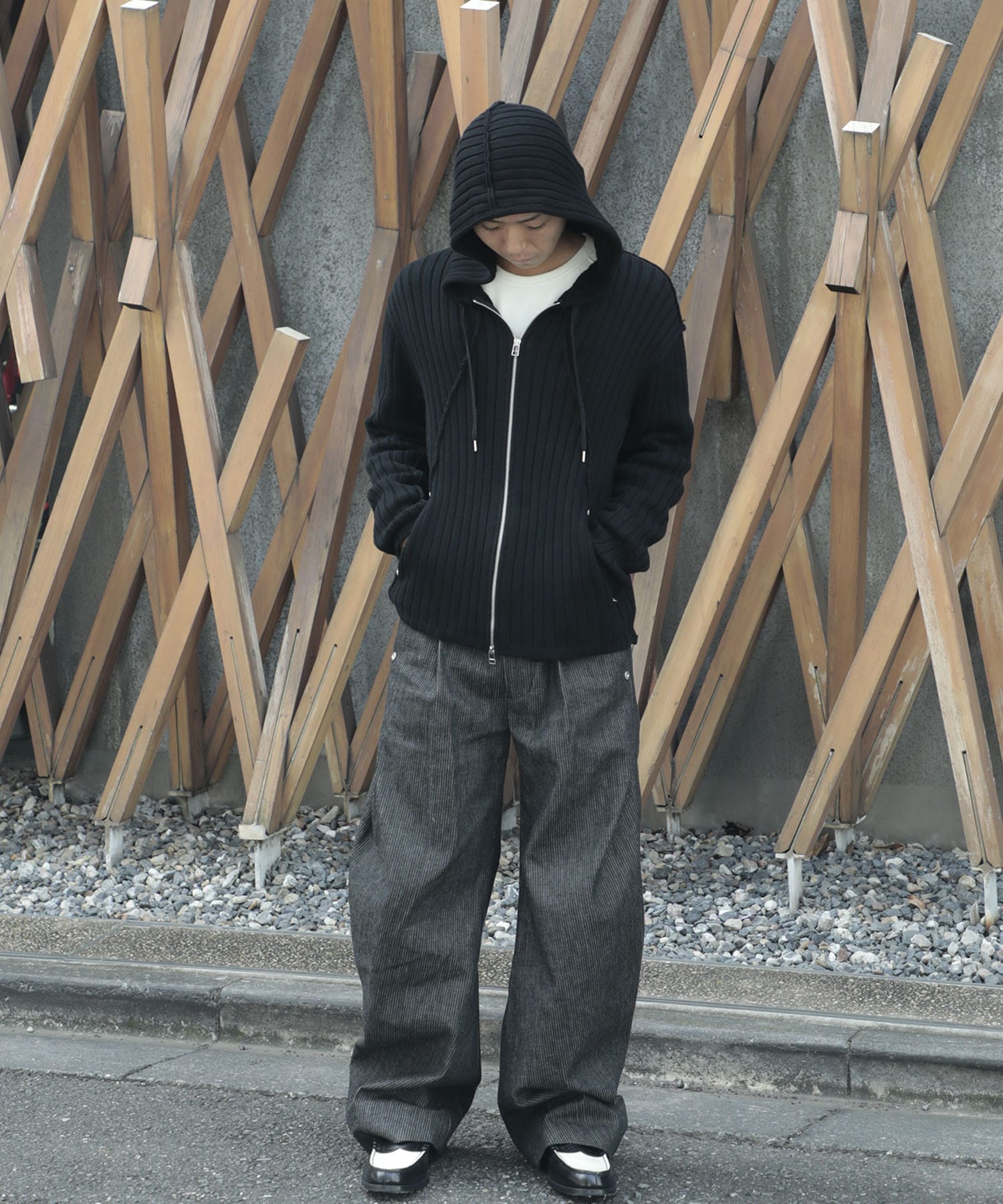 rib zip up parker CONZ
