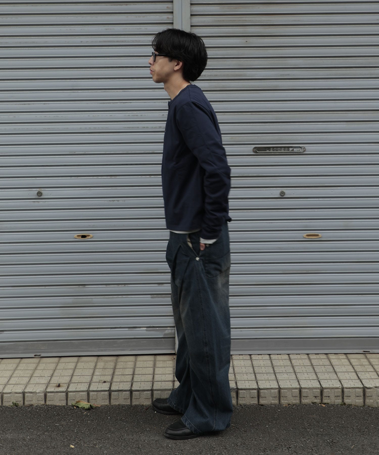 over dye curved denim CONZ