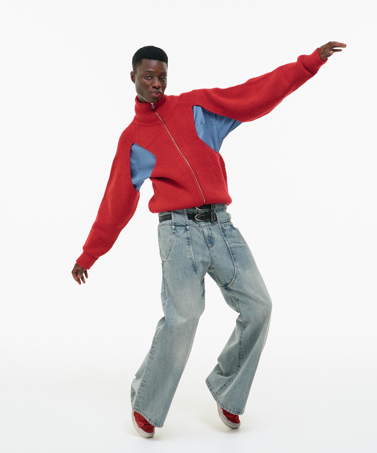 LAYERED WAIST FLARE DENIM GOAT ESSENCE