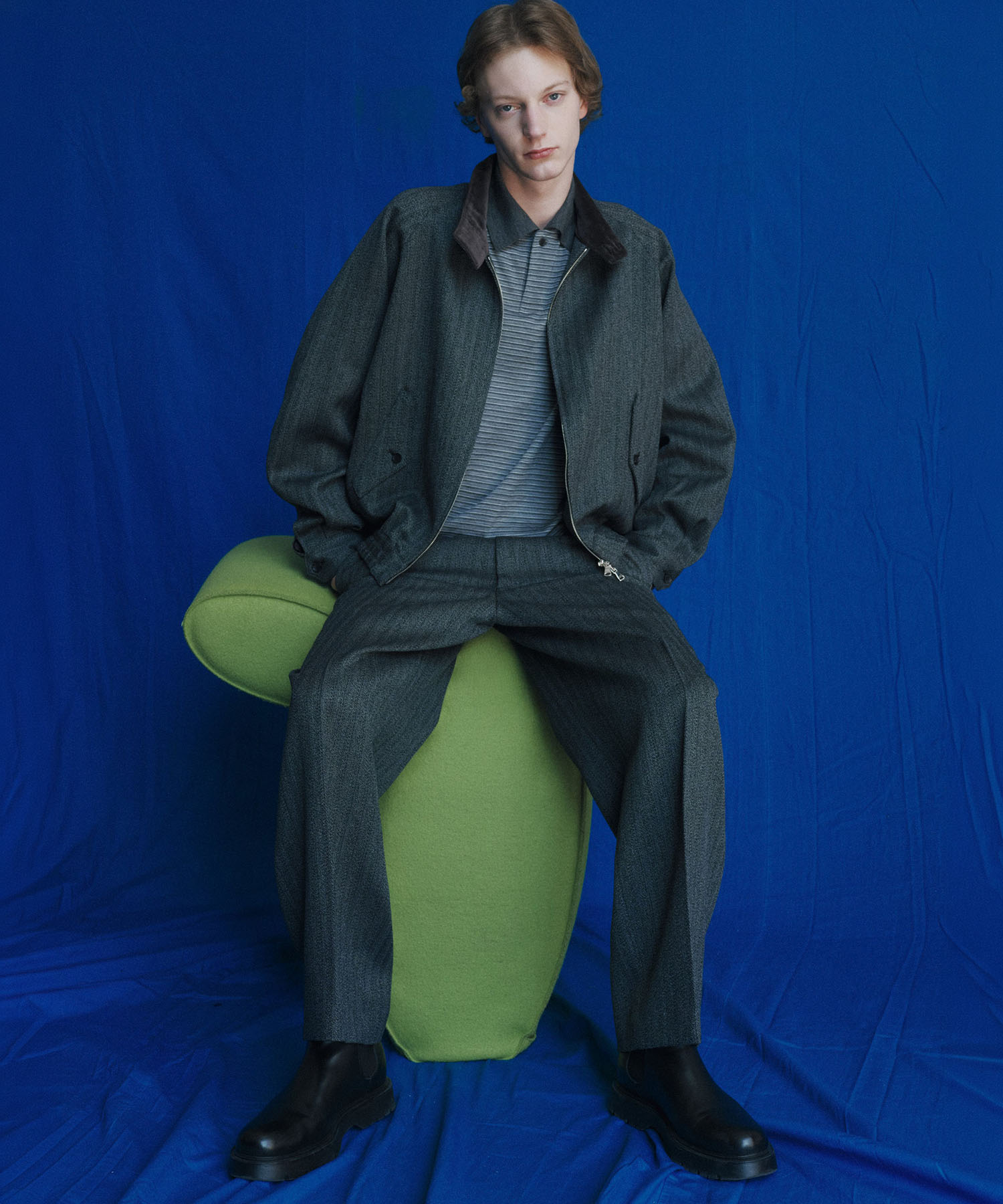 SINGLE PLEAT WIDE TROUSERS MARKAWARE/marka