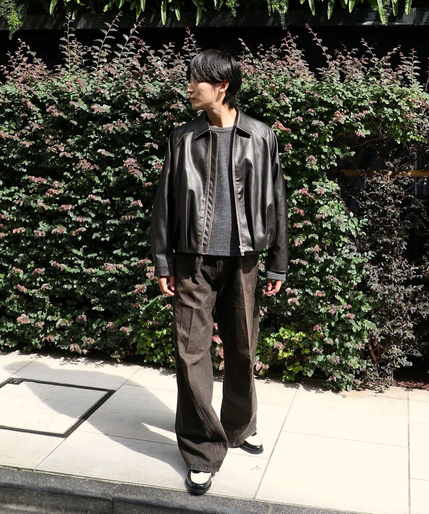 balloon blouson vintage faux leather CONZ