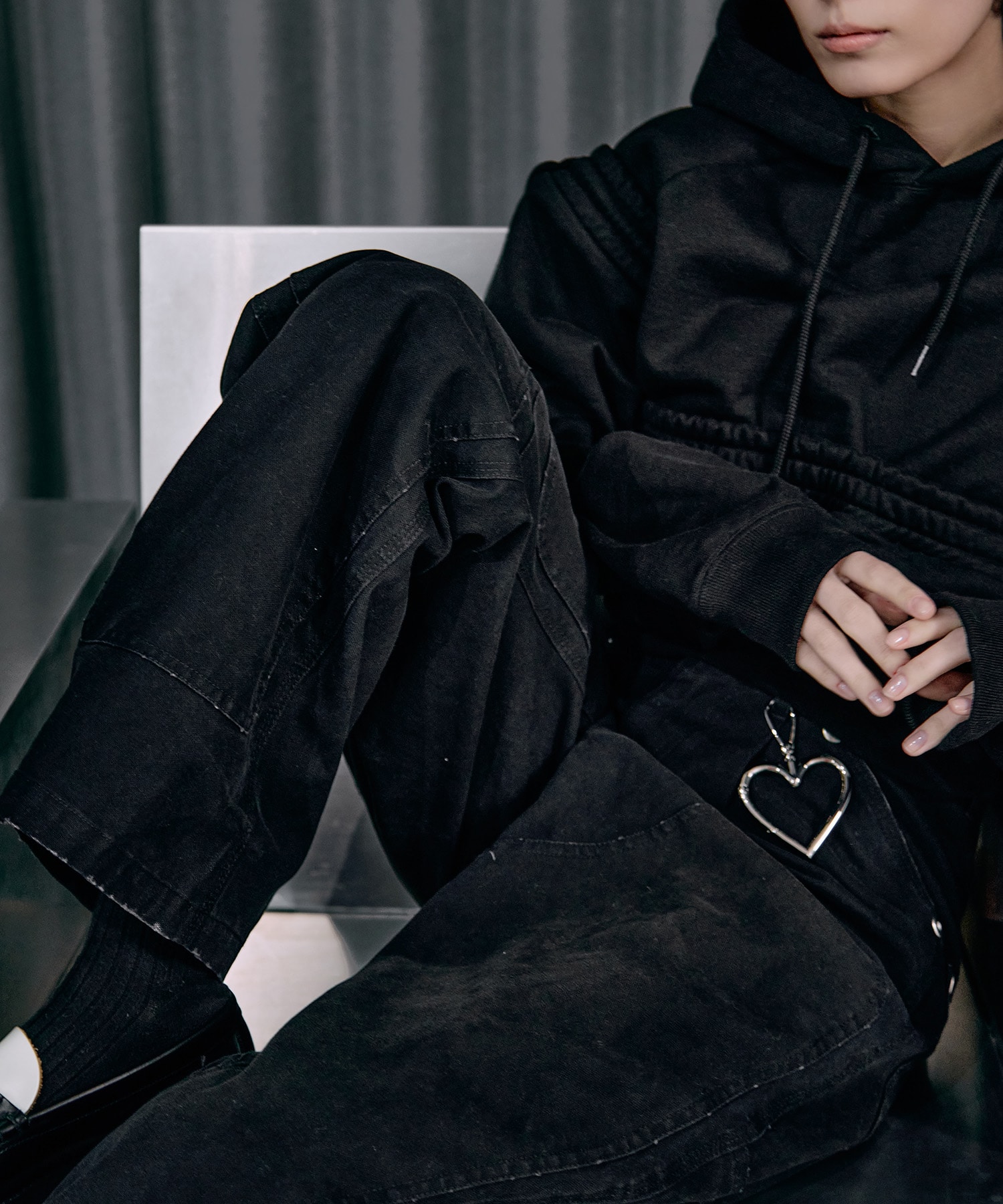 BASICKS×DUCK DOUBLE KNEE CURVED LEG PANTS BASICKS