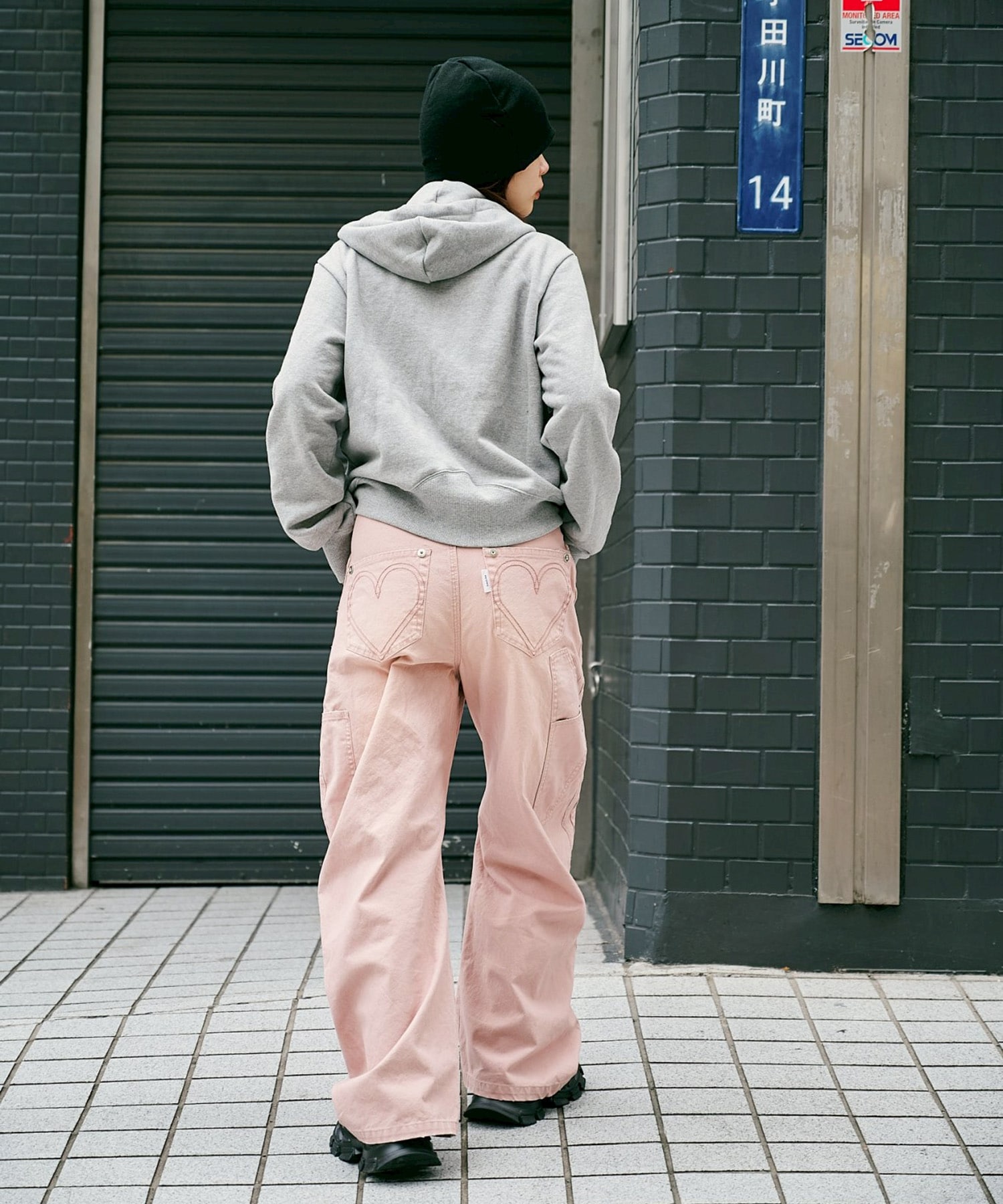 BASICKS×DUCK DOUBLE KNEE CURVED LEG PANTS BASICKS