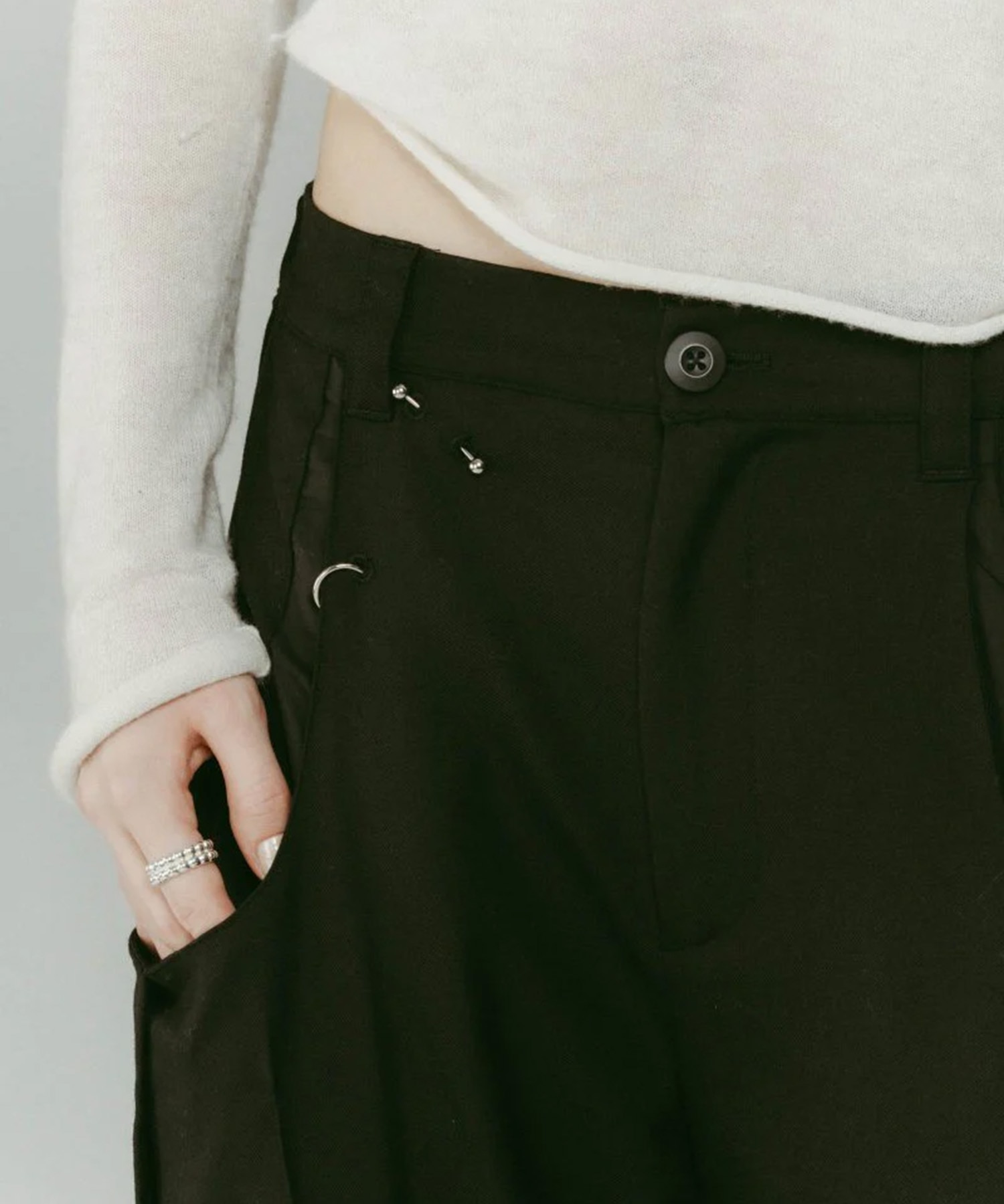 pierced drape pants(unisex) Knuth Marf