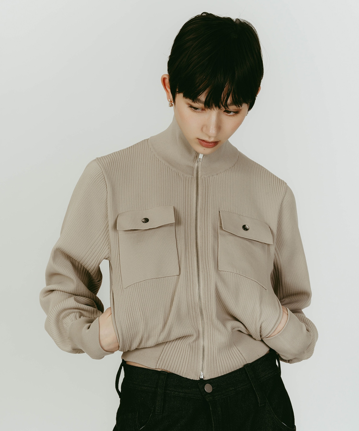 pocket zip up knit Knuth Marf